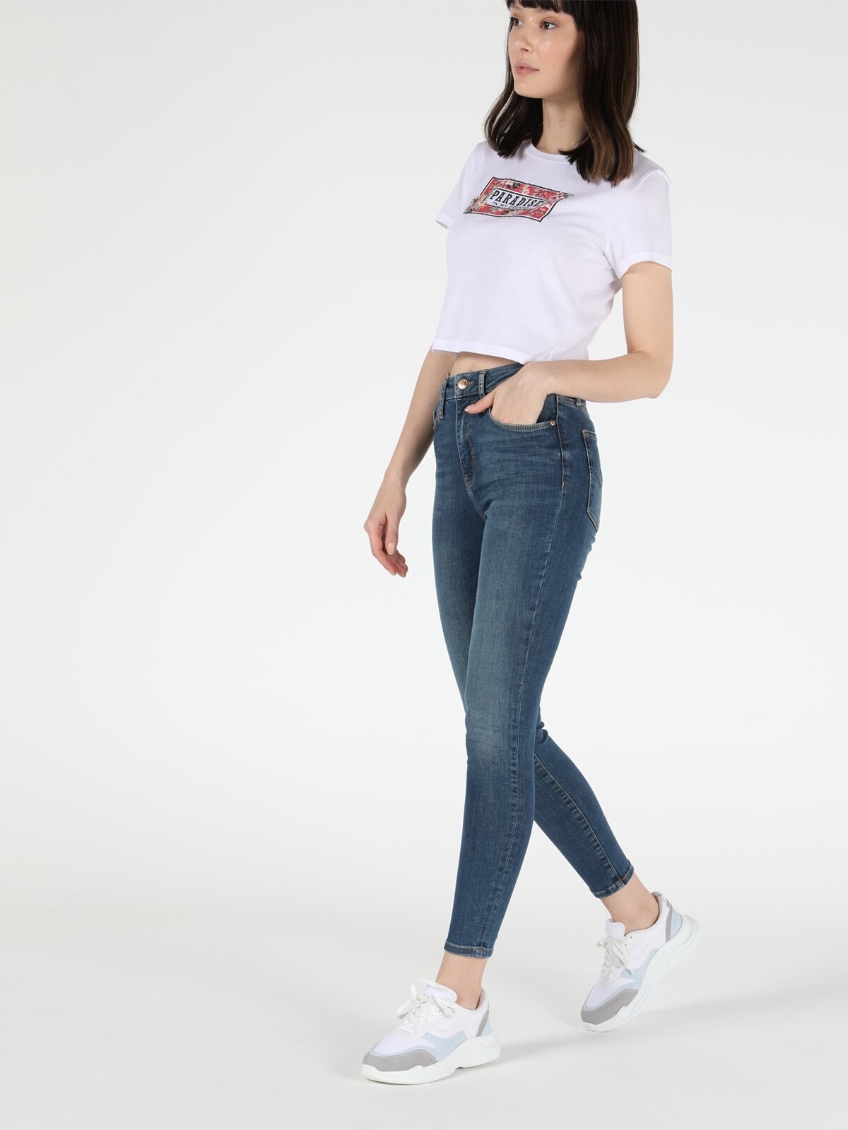 Afișați detalii pentru Pantaloni De Dama Denim Super Slim Fit 760 Diana Cl1049656