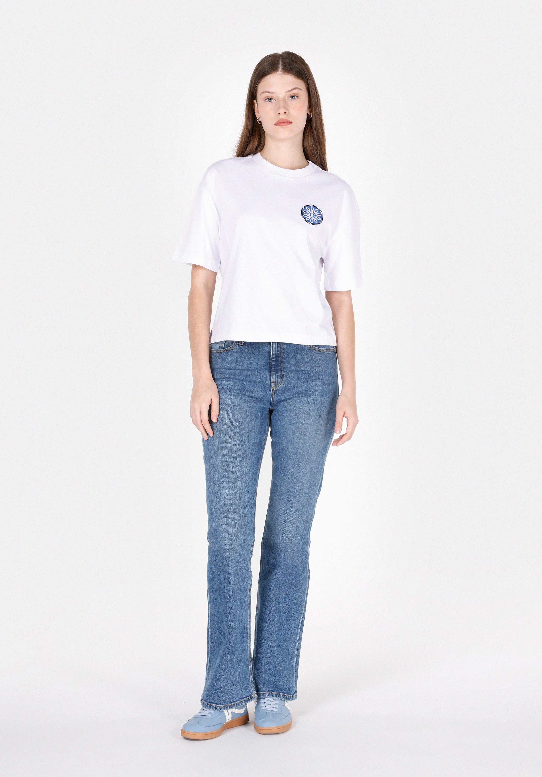 Afișați detalii pentru Pantaloni De Dama Albastru Regular Fit 791 Monica Cl1074400