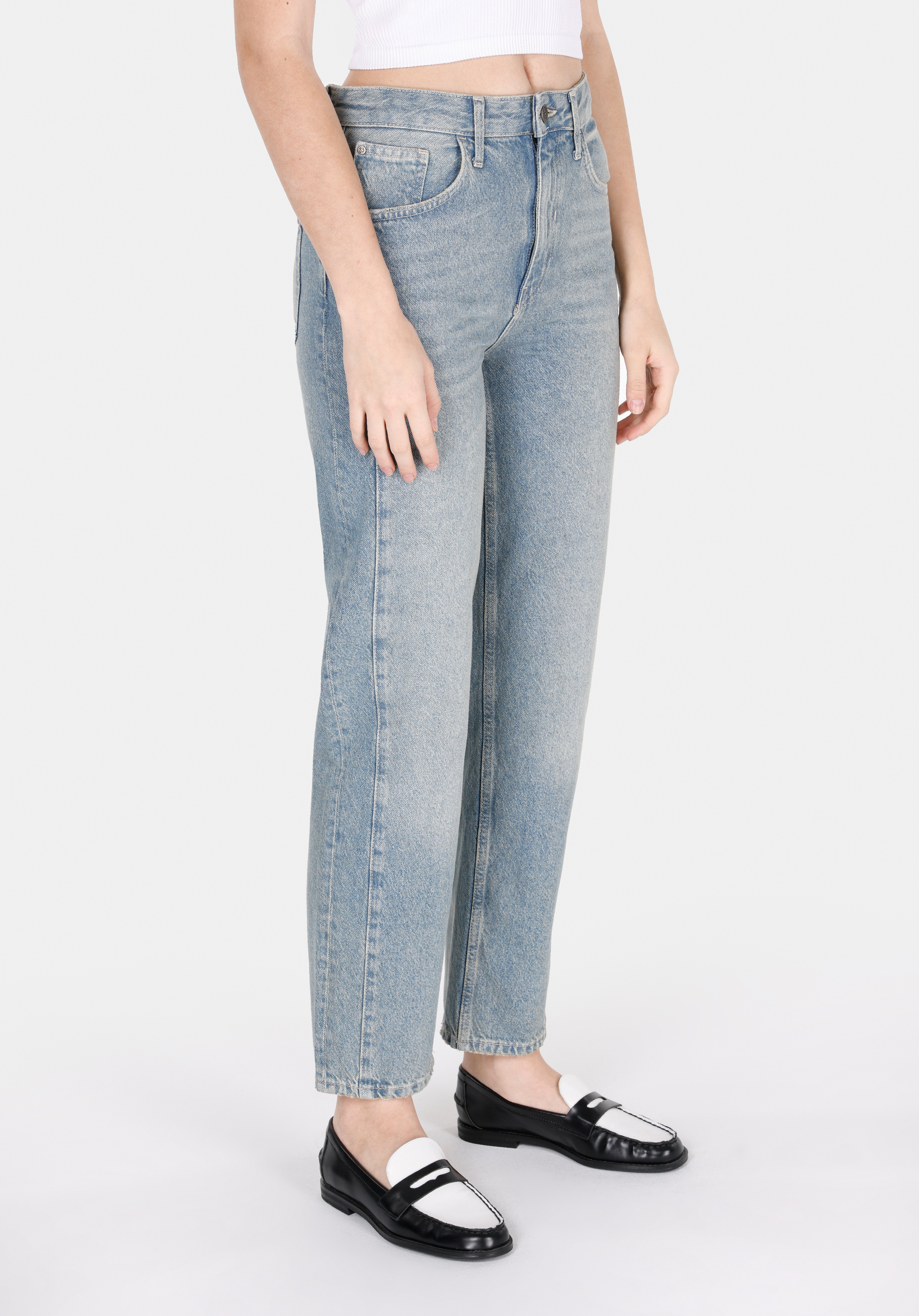 Afișați detalii pentru Pantaloni De Dama Denim Straight Fit 884 LAUREN CL1072274