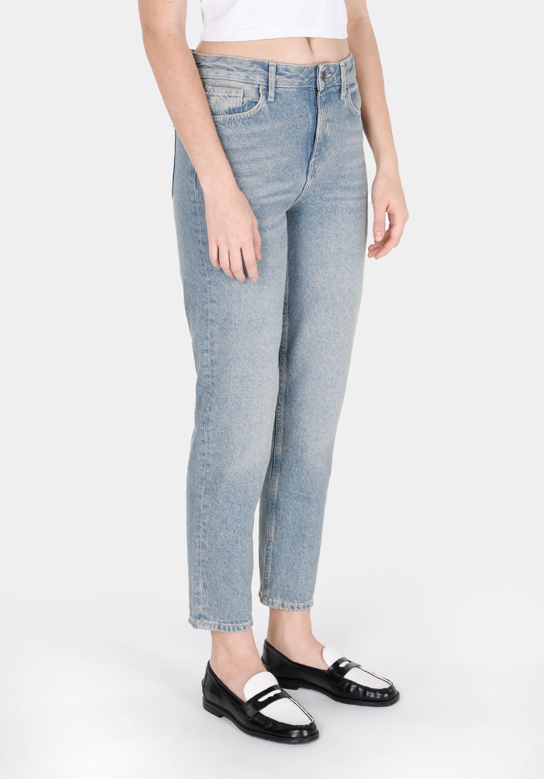 Afișați detalii pentru Pantaloni De Dama Denim Mom Fit 896  MARIA CL1072774