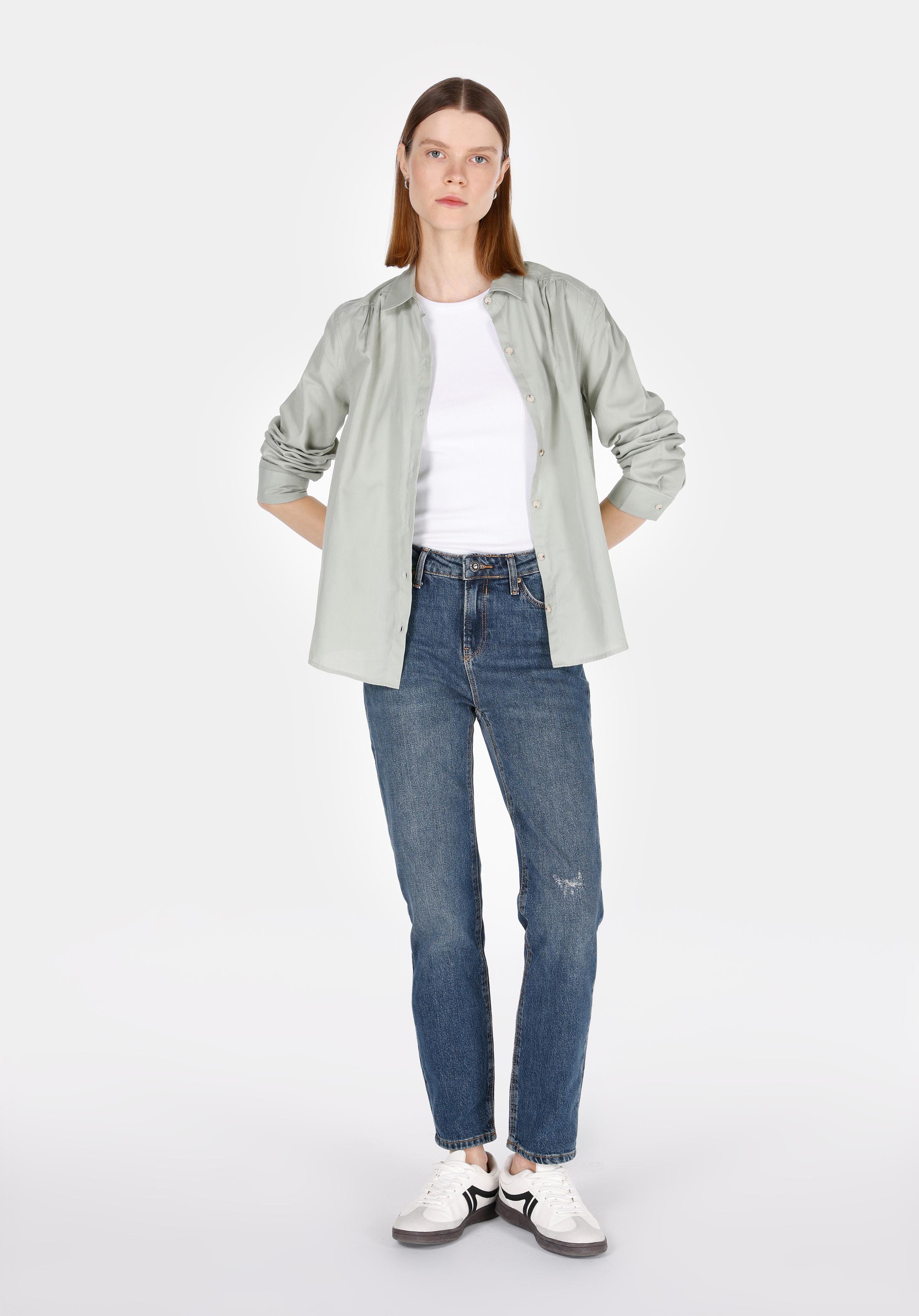 Afișați detalii pentru Pantaloni De Dama Albastru Slim Fit 703 Carla Cl1073493