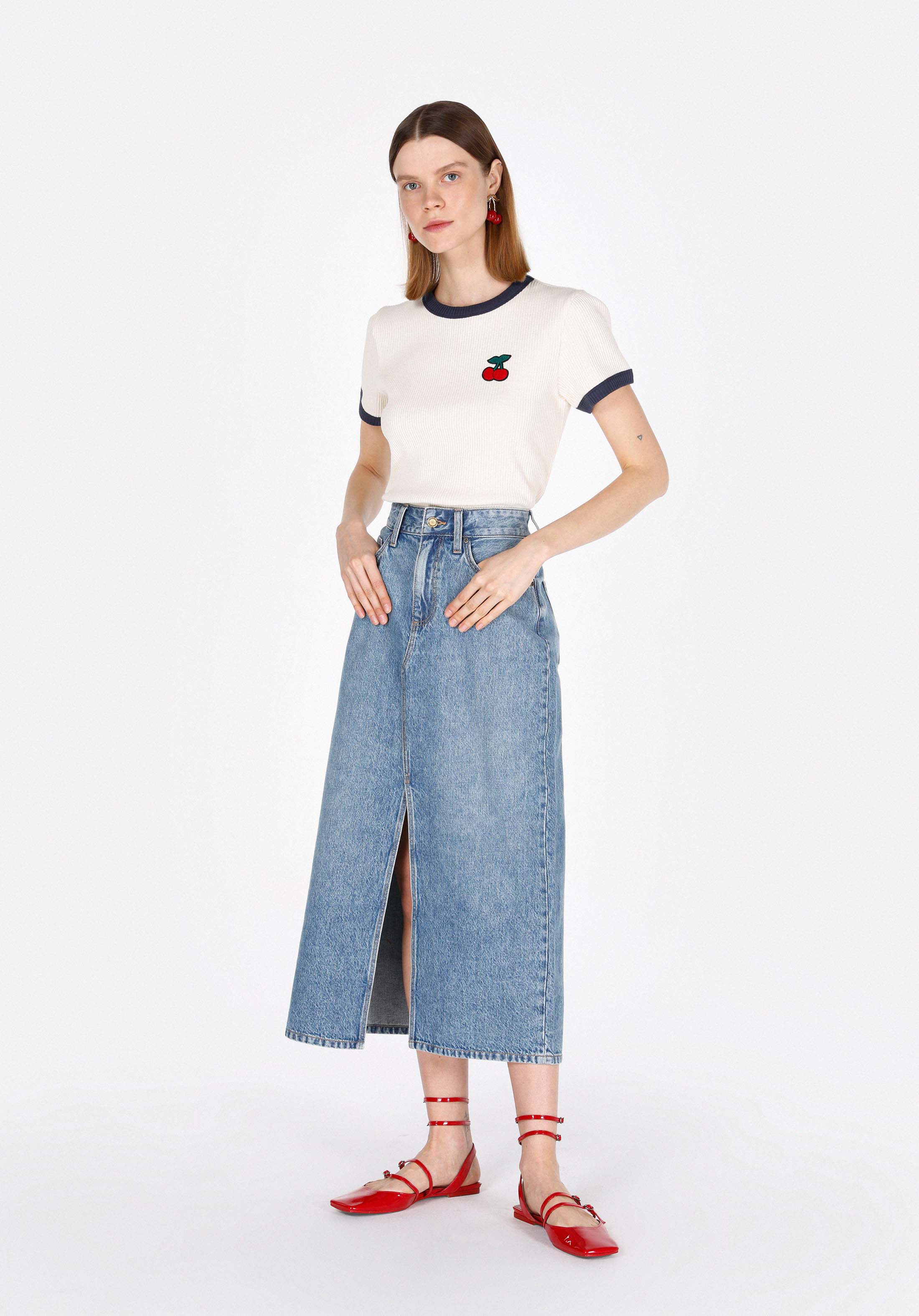 Afișați detalii pentru Fusta De Dama Albastru Slim Fit  Cl1073906