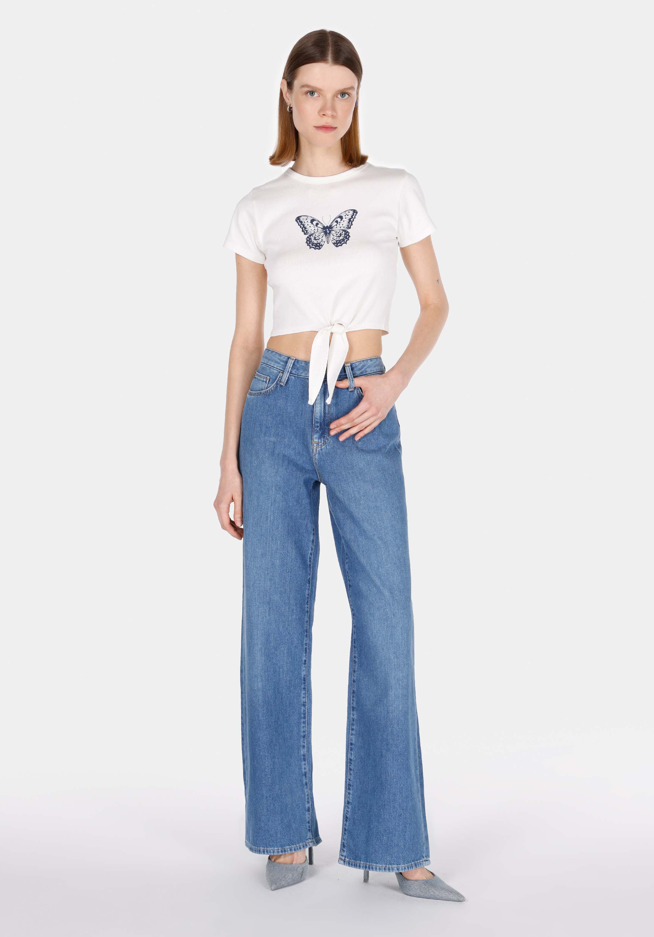 Afișați detalii pentru Pantaloni De Dama Albastru Regular Fit 970 Berry Cl1073227