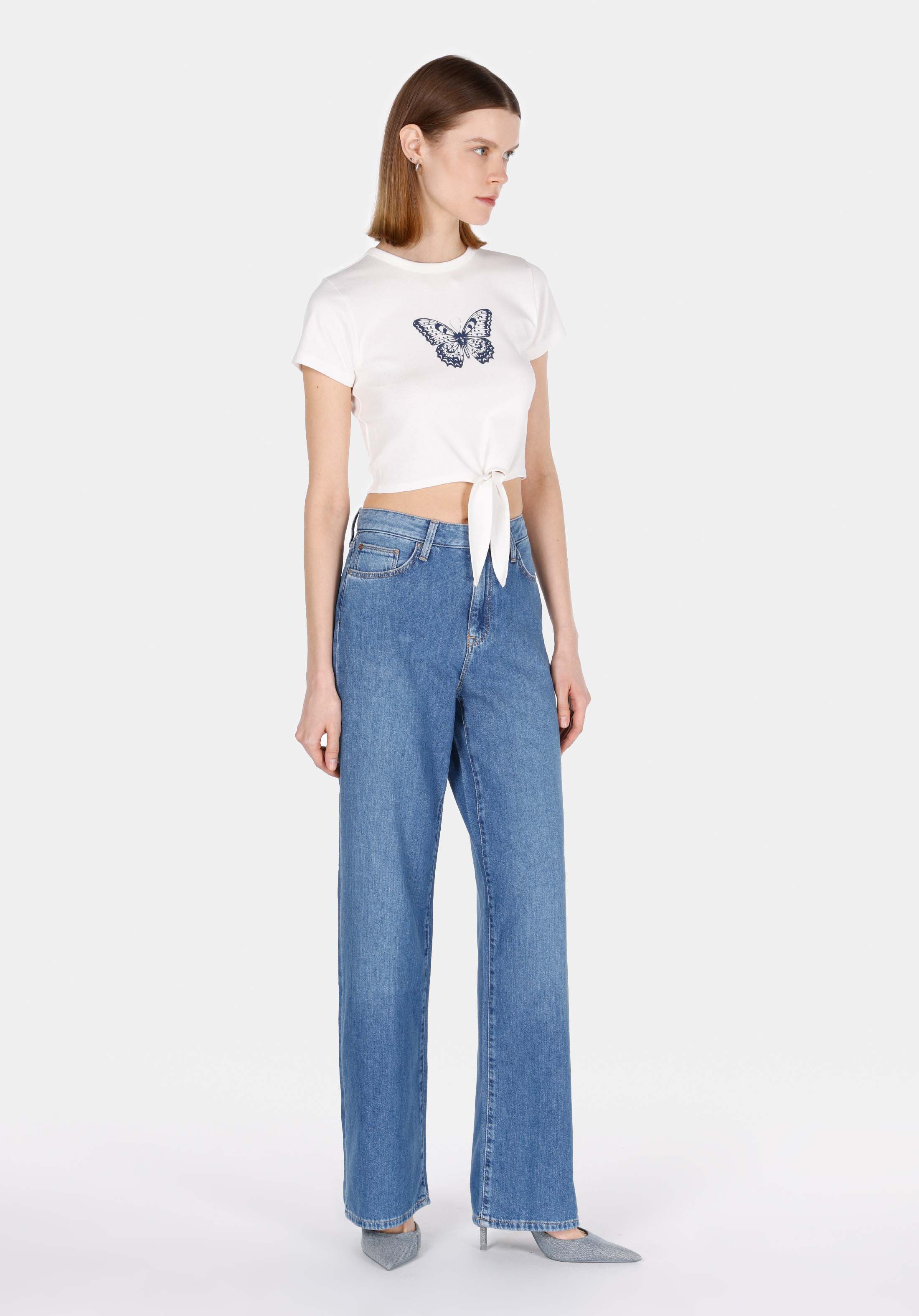 Afișați detalii pentru Pantaloni De Dama Albastru Regular Fit 970 Berry Cl1073227