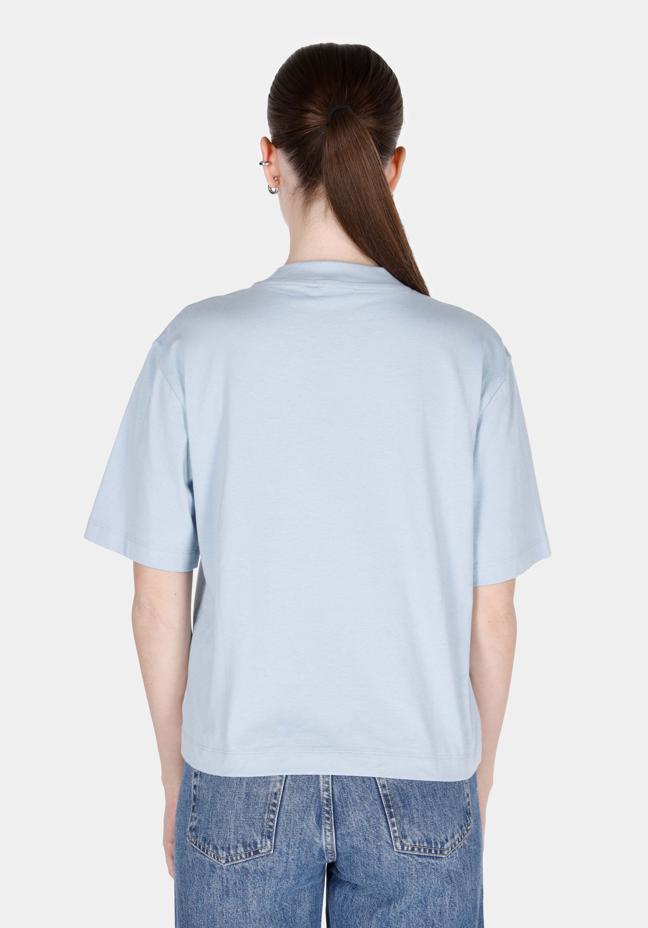 Afișați detalii pentru Tricou Cu Maneca Scurta De Dama Albastru Regular Fit  Cl1073283