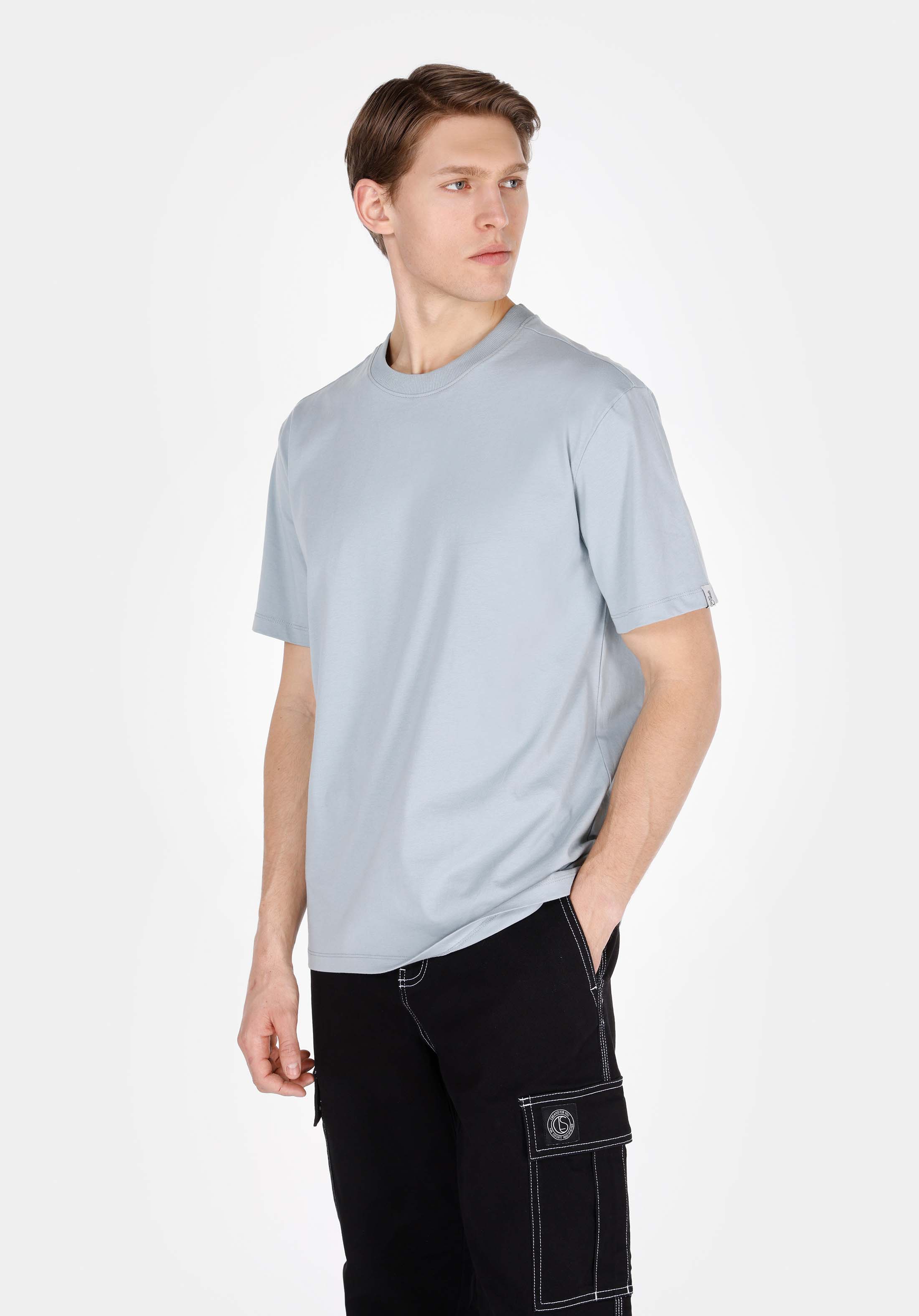 Afișați detalii pentru Tricou Cu Maneca Scurta De Barbati Albastru Comfort Fit  Cl1073965