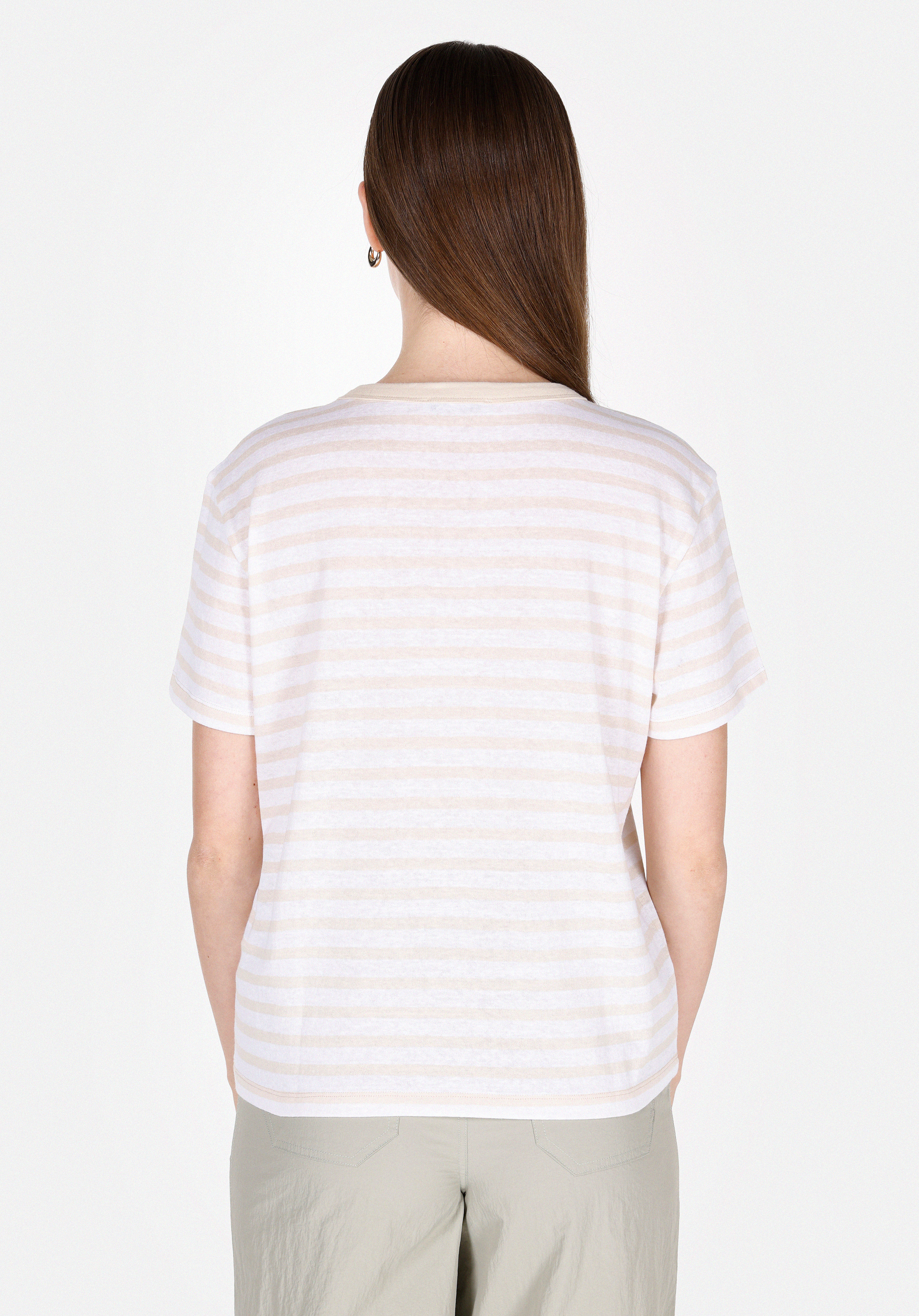 Afișați detalii pentru Tricou Cu Maneca Scurta De Dama Bej Regular Fit  Cl1073916