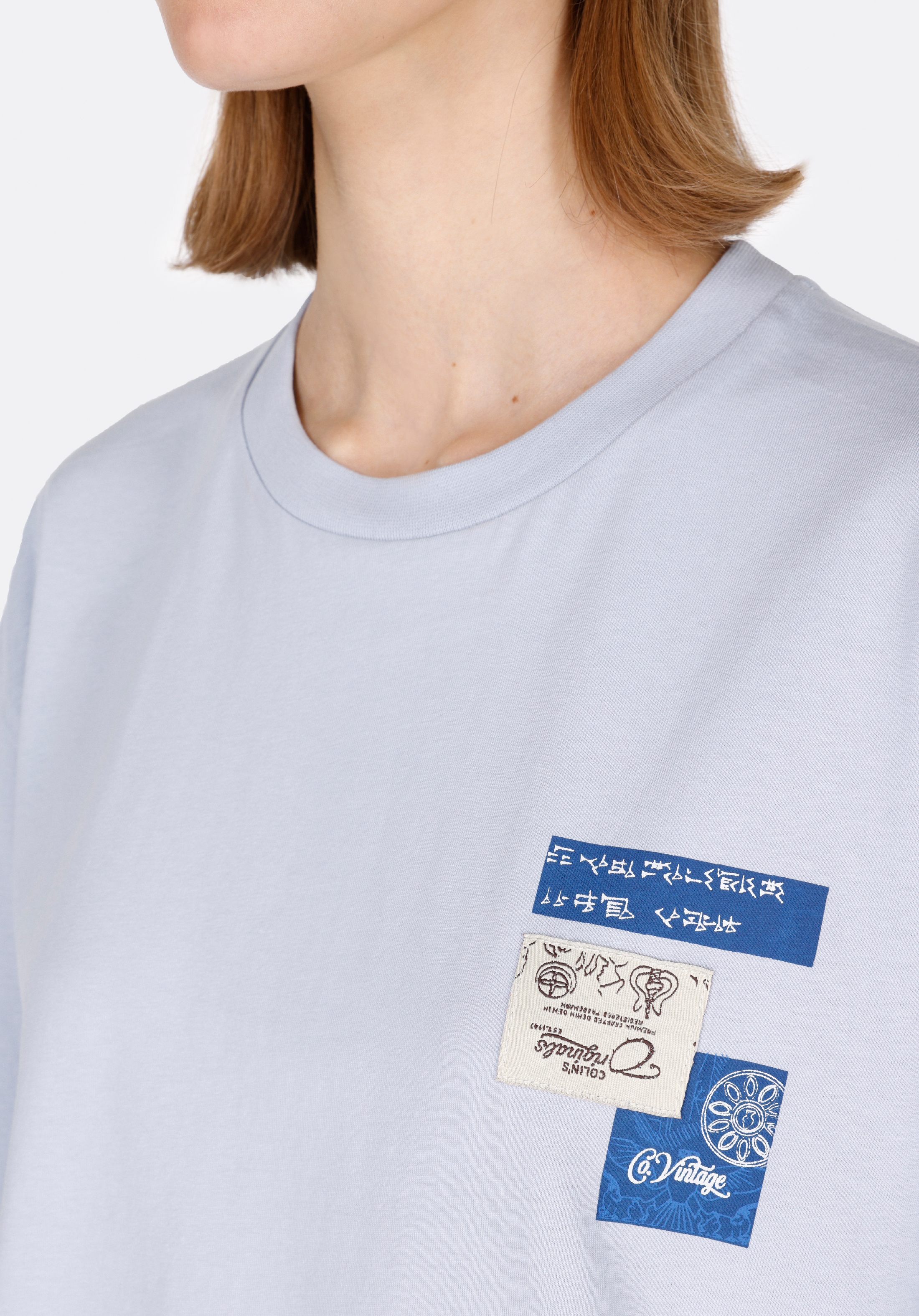 Afișați detalii pentru Tricou Cu Maneca Scurta De Dama Albastru Regular Fit  Cl1072788