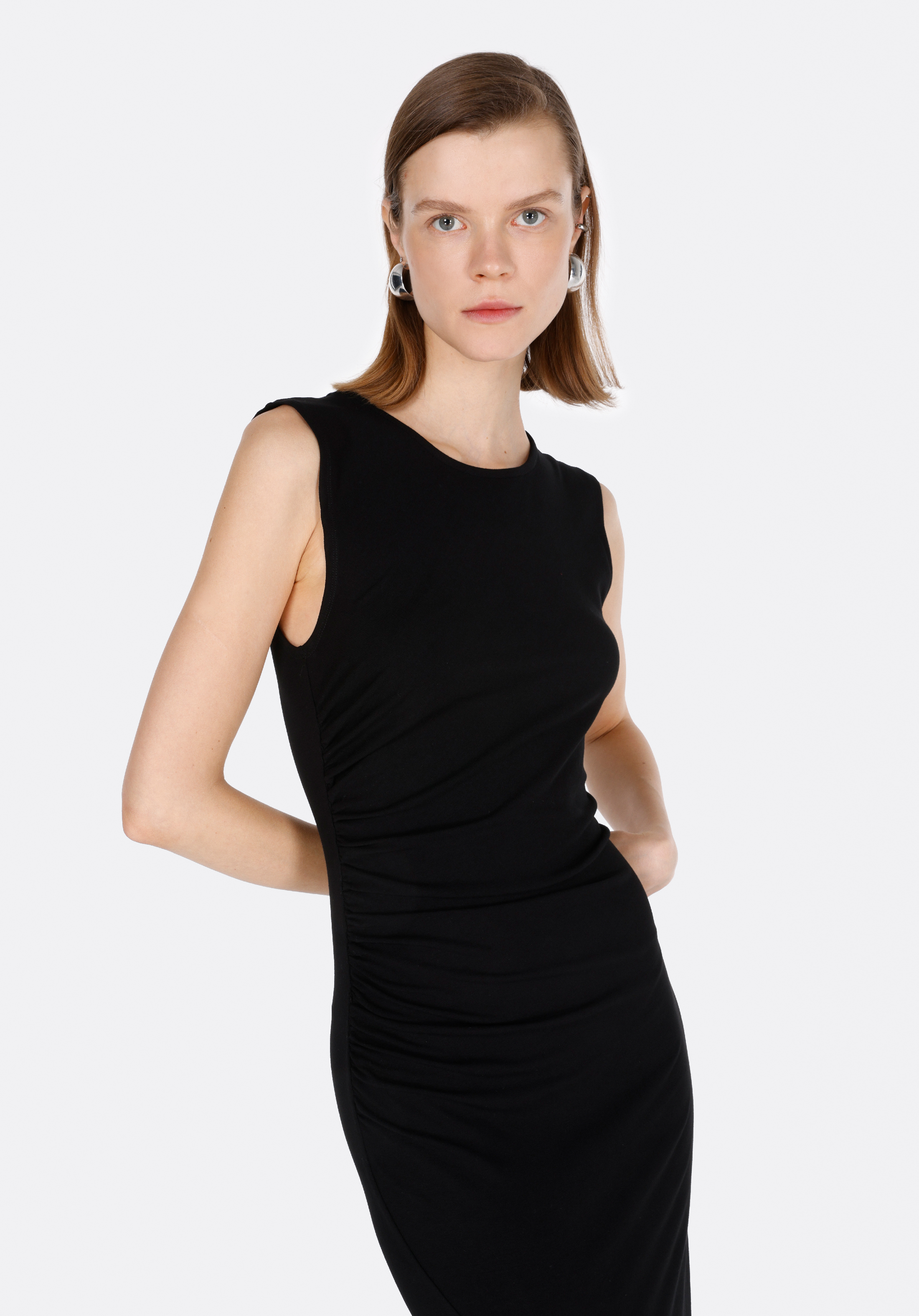 Afișați detalii pentru Rochie De Dama Negru Slim Fit  Cl1072964