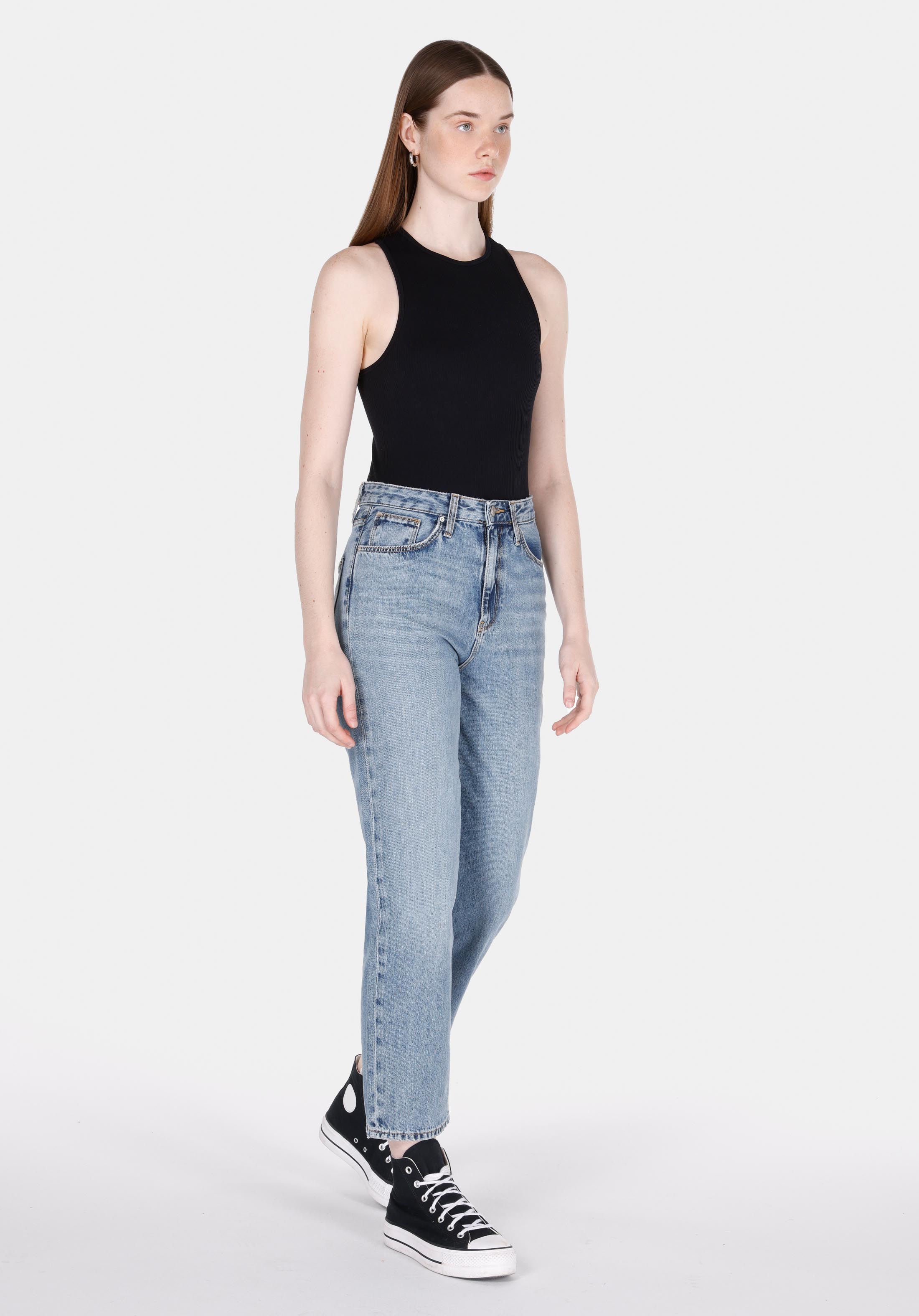 Afișați detalii pentru Pantaloni De Dama Albastru Straight Fit 884 Lauren Cl1073511