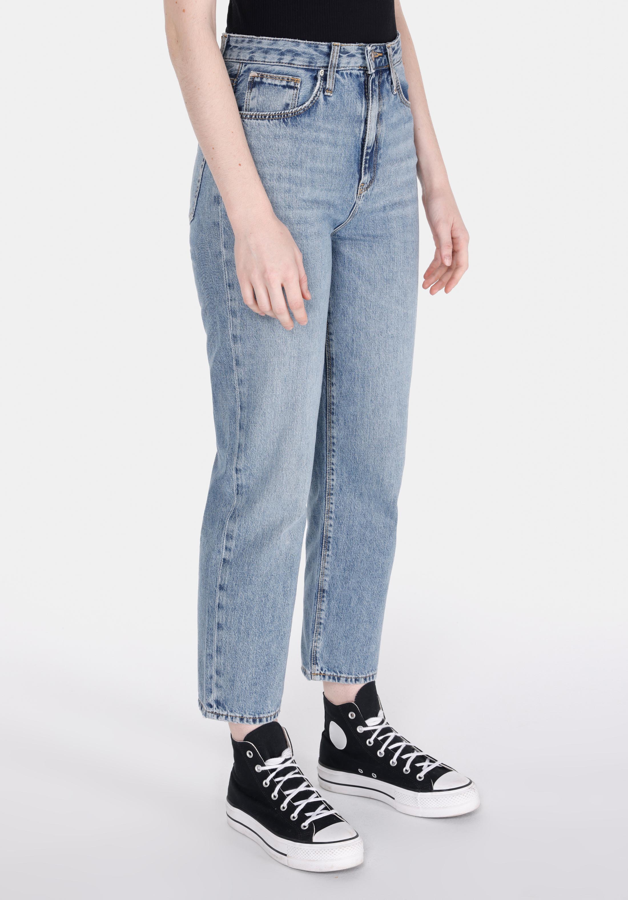 Afișați detalii pentru Pantaloni De Dama Albastru Straight Fit 884 Lauren Cl1073511