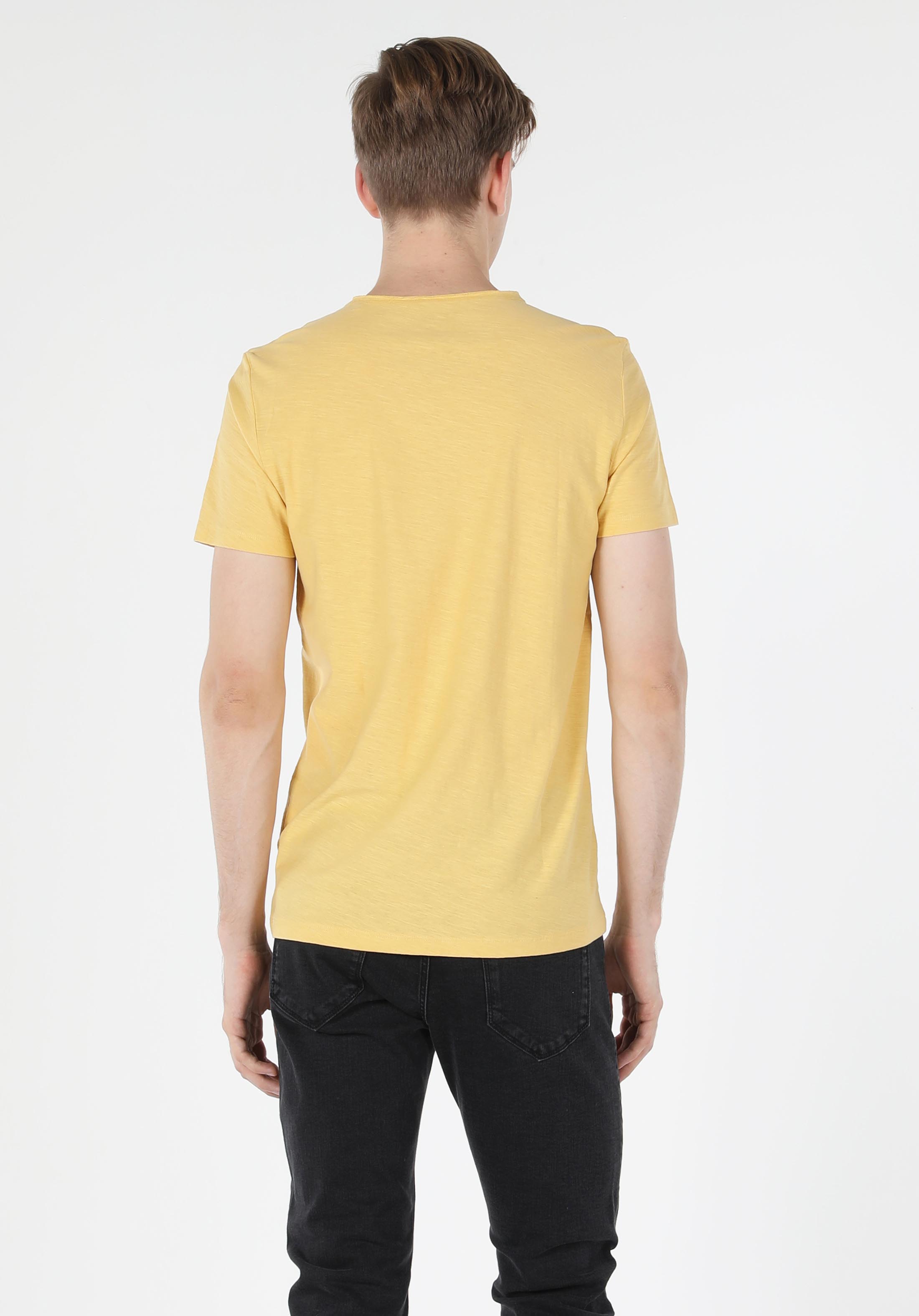 Afișați detalii pentru Tricou Clasic Cu Mânecă Scurtă Sari Pentru Bărbați Cu Gât Rotund