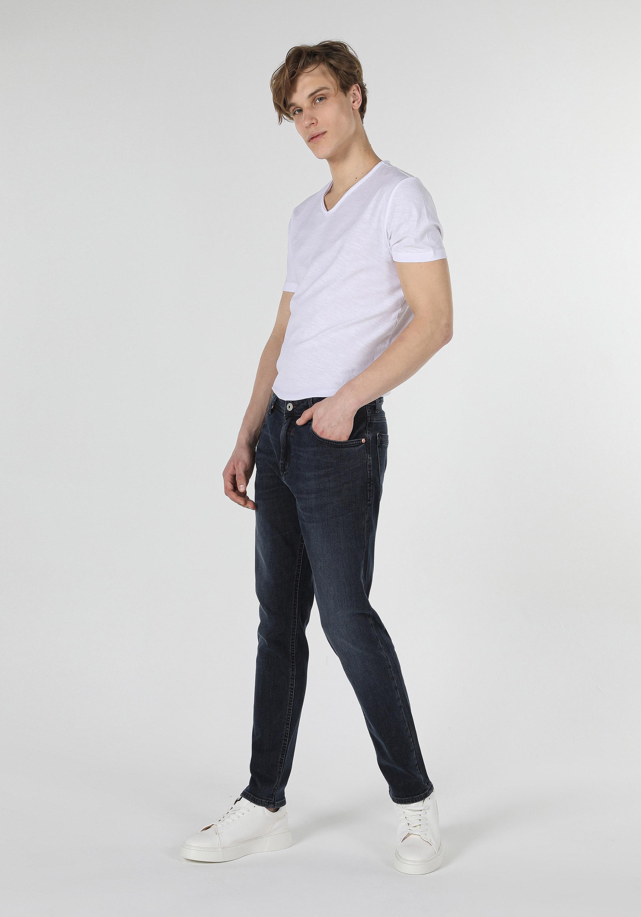 Afișați detalii pentru Pantaloni De Barbati Negru Regular Fit 067 Jack Cl1057882