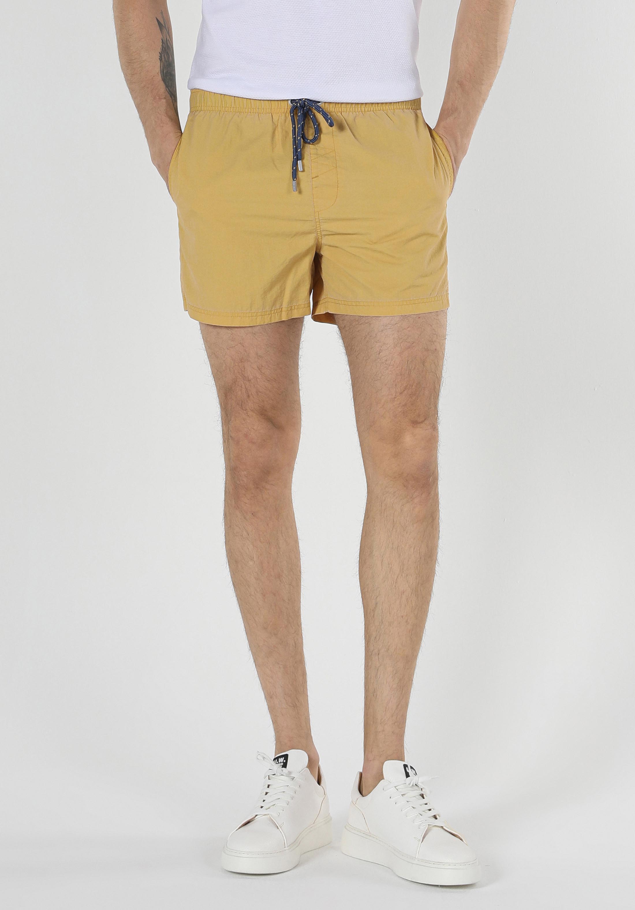 Afișați detalii pentru Short De Plaja De Barbati Galben Slim Fit  Cl1059536