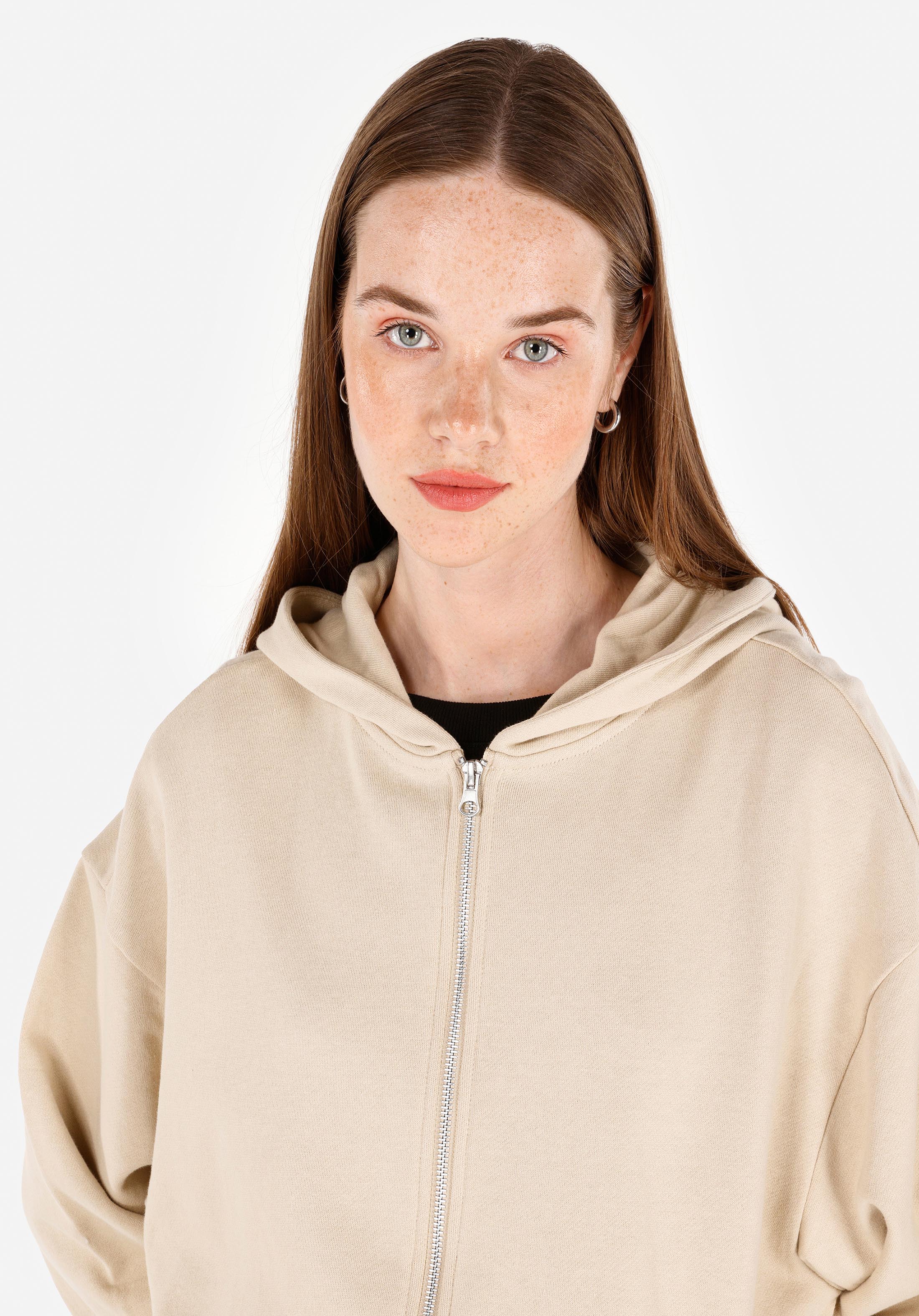 Afișați detalii pentru Hanorac / Bluza De Dama Bej Regular Fit  Cl1070187