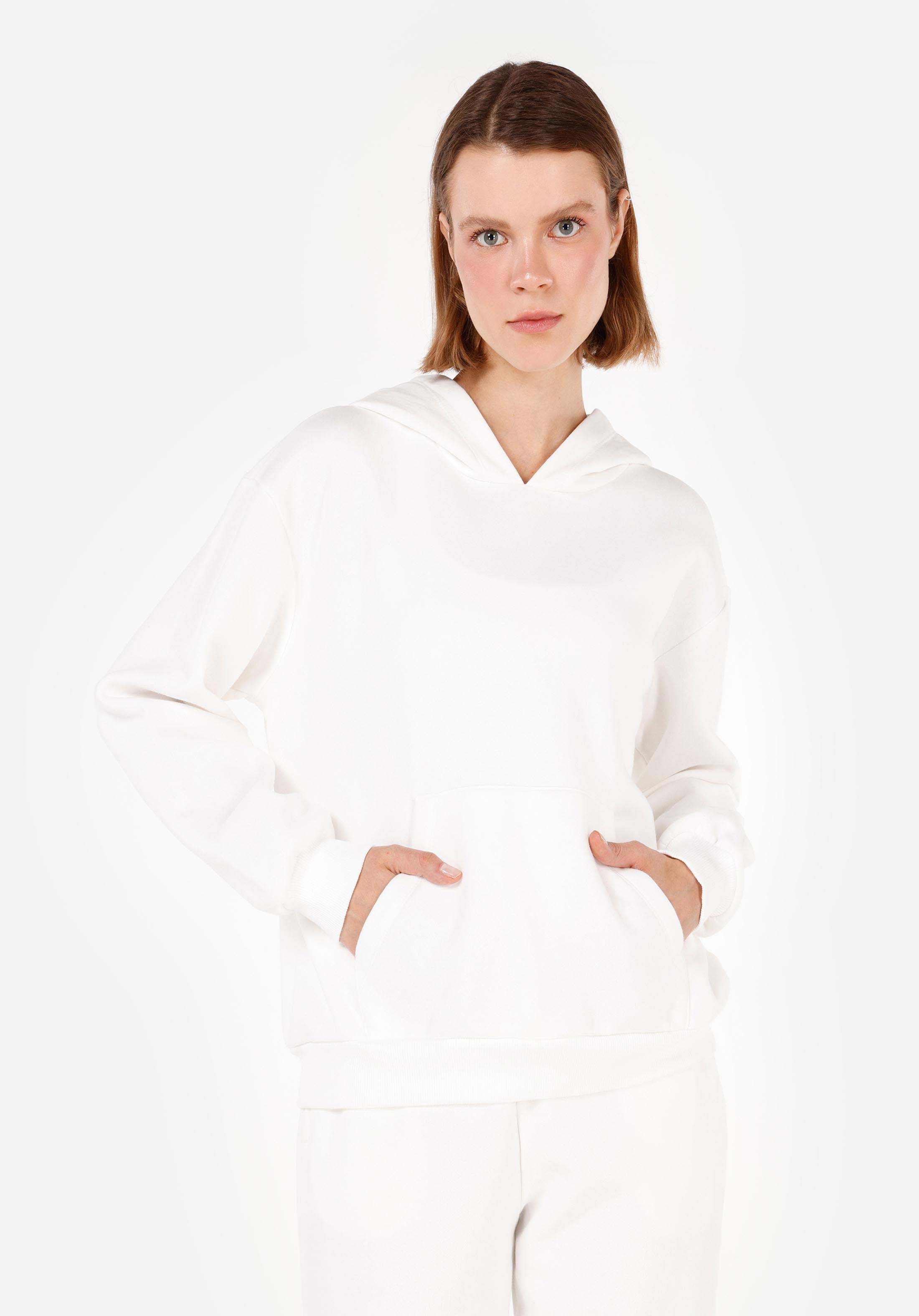 Afișați detalii pentru Hanorac / Bluza De Dama Alb Regular Fit  Cl1070188