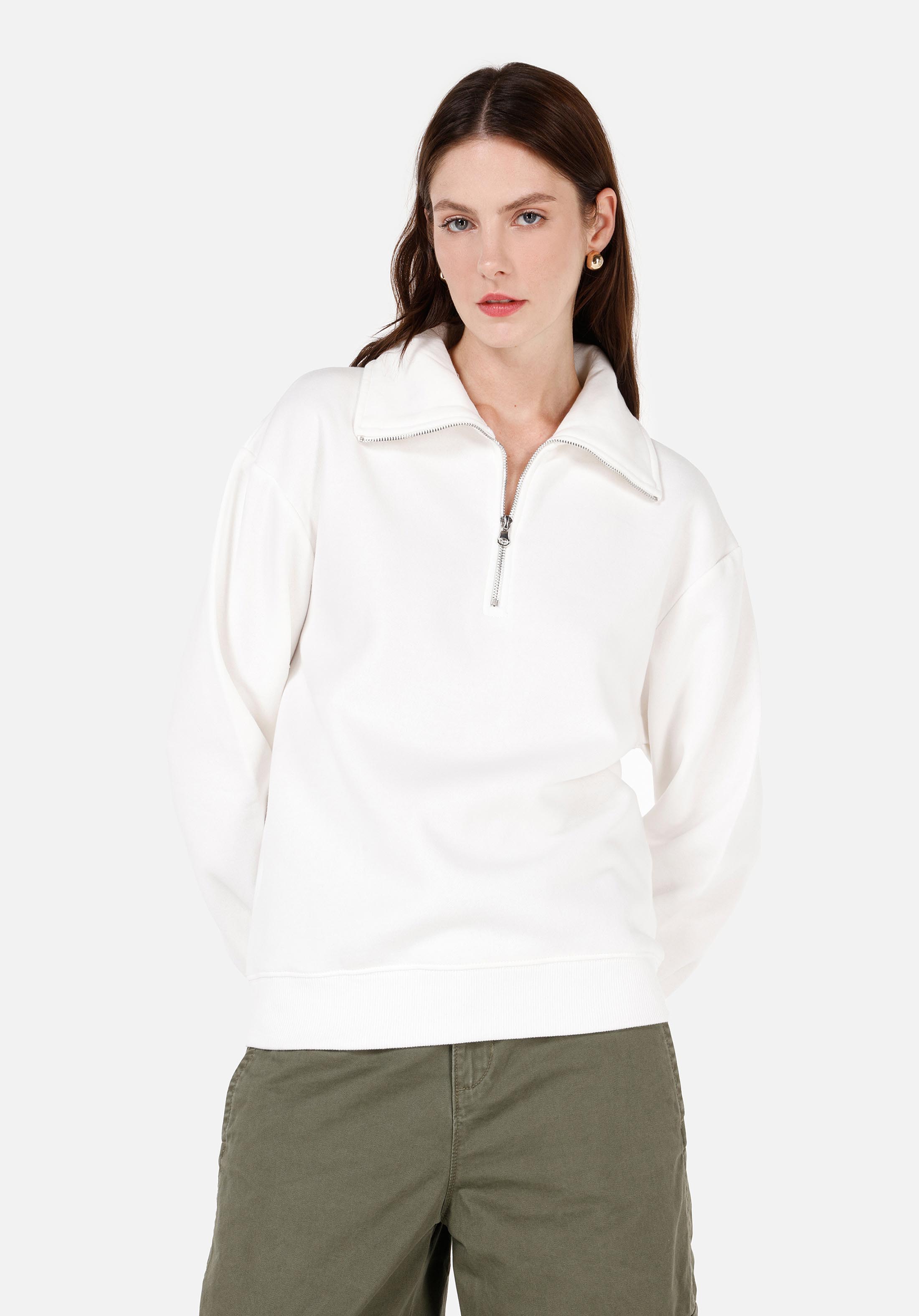 Afișați detalii pentru Hanorac / Bluza De Dama Alb Regular Fit  Cl1065678