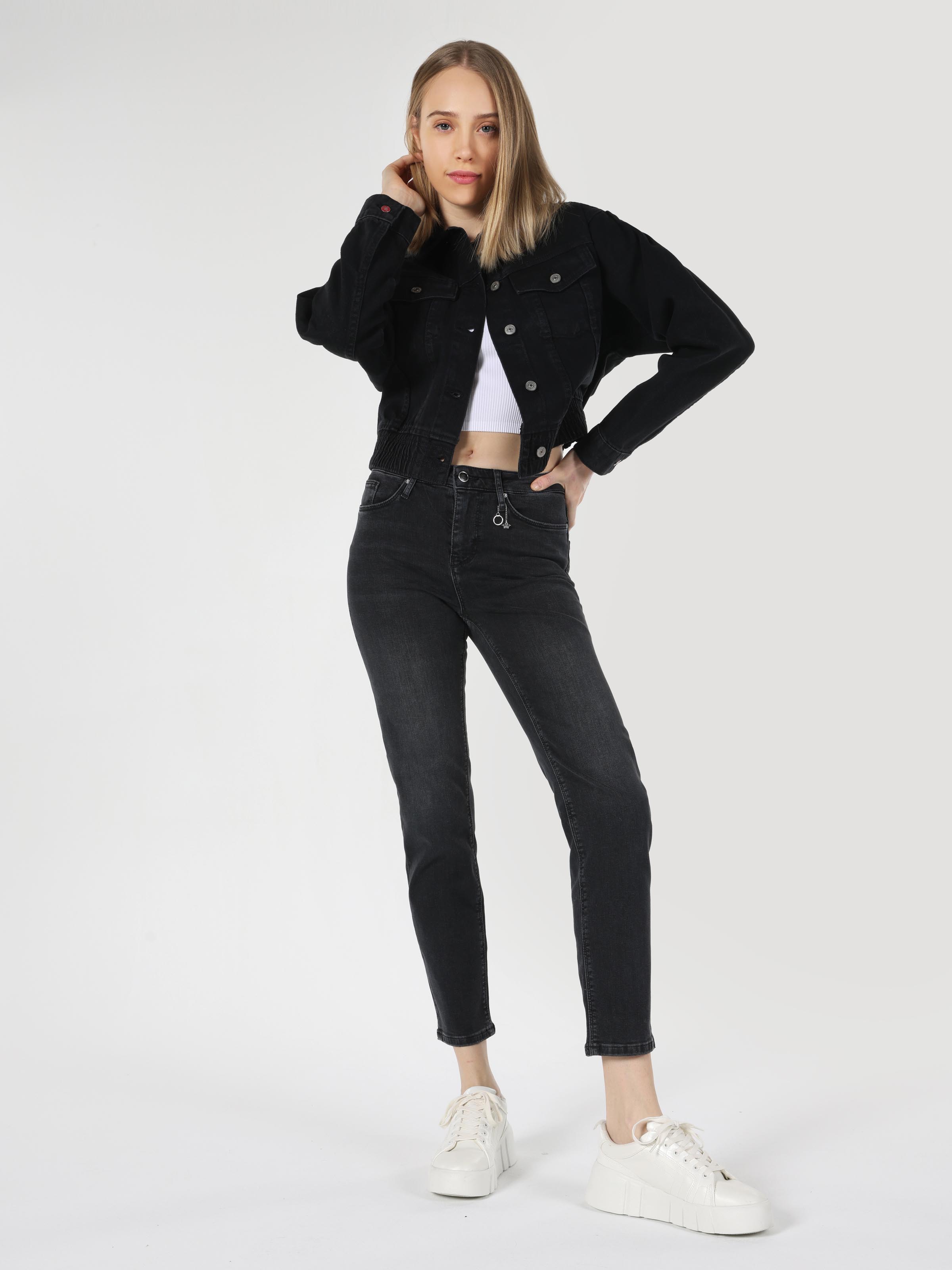 Afișați detalii pentru Pantaloni De Dama Negru Slim Fit 703 Carla Cl1062457