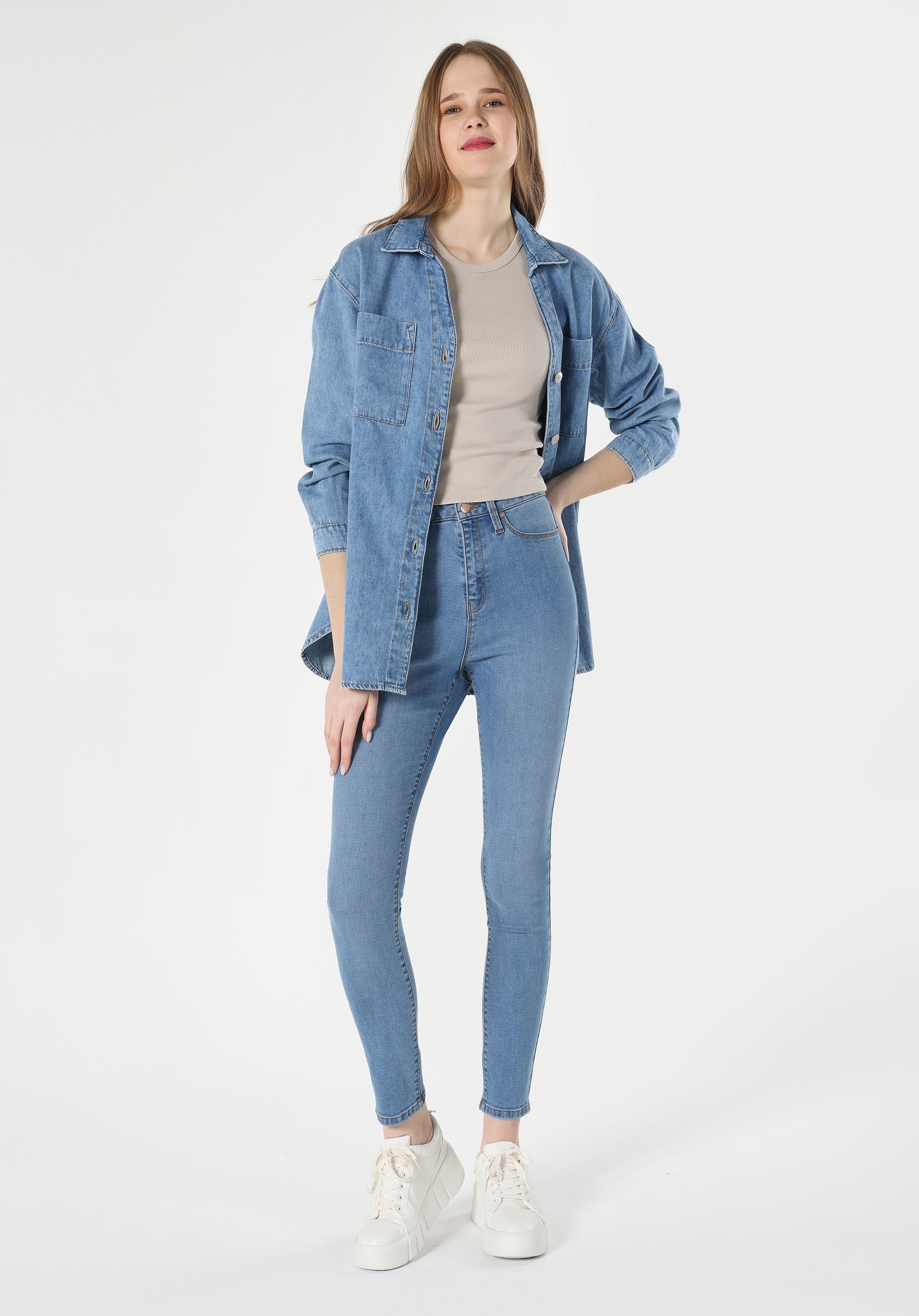 Afișați detalii pentru Pantaloni De Dama Denim Super Slim Fit 760 Diana Cl1048828
