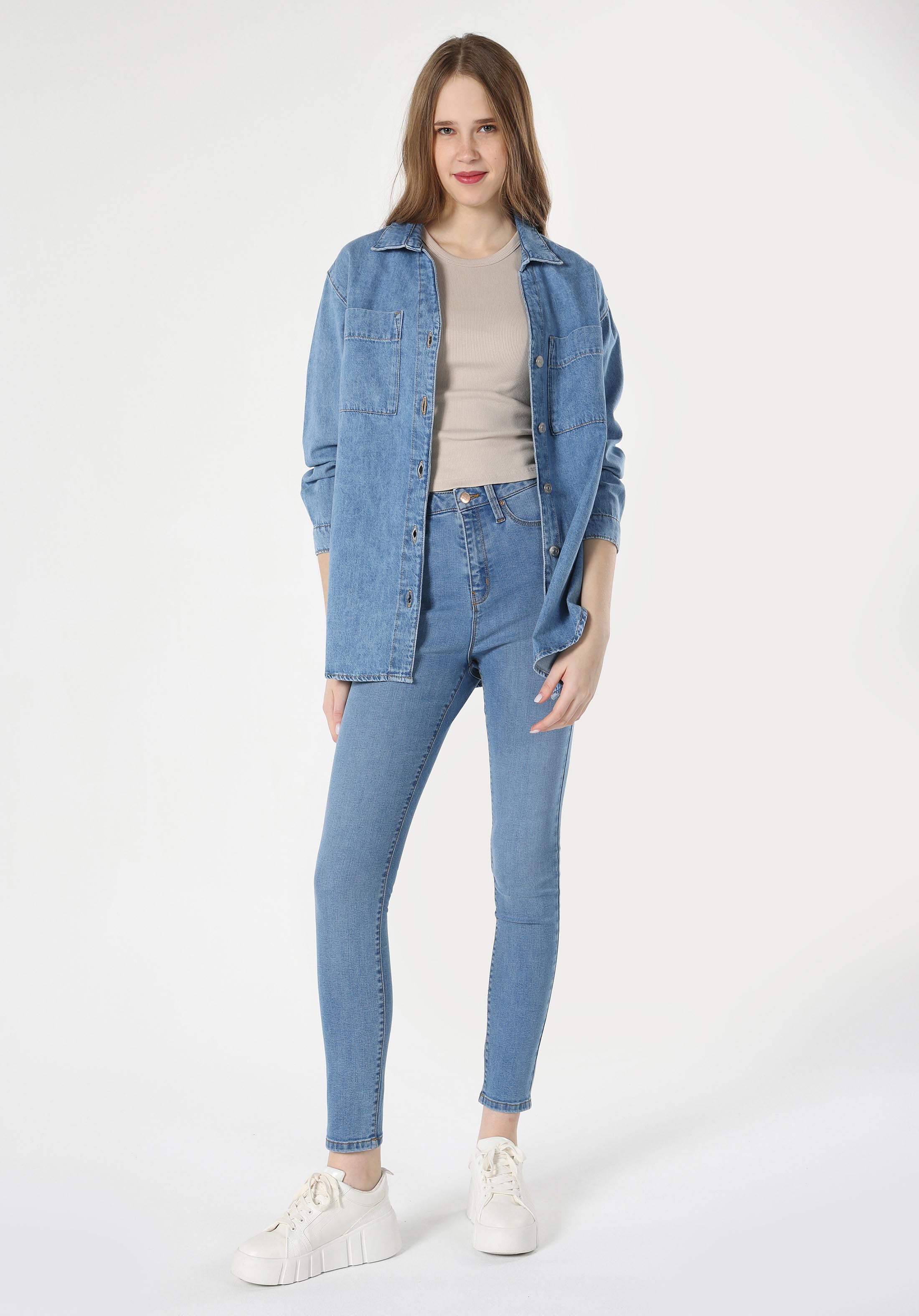 Afișați detalii pentru Pantaloni De Dama Denim Super Slim Fit 760 Diana Cl1048828