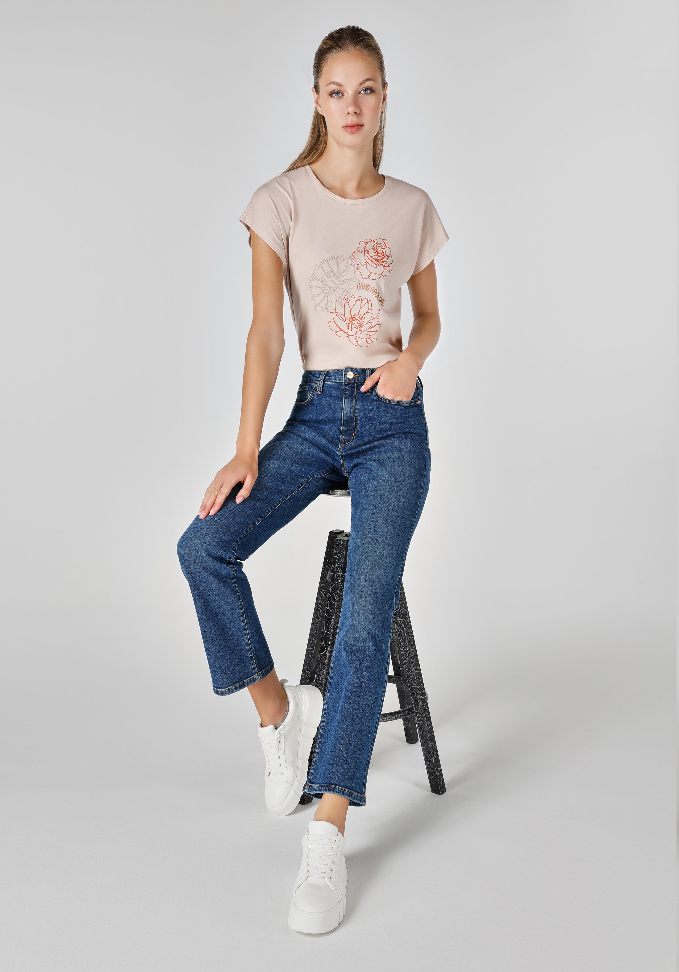 Afișați detalii pentru Pantaloni De Dama Denim Regular Fit 792 Mila Cl1048829