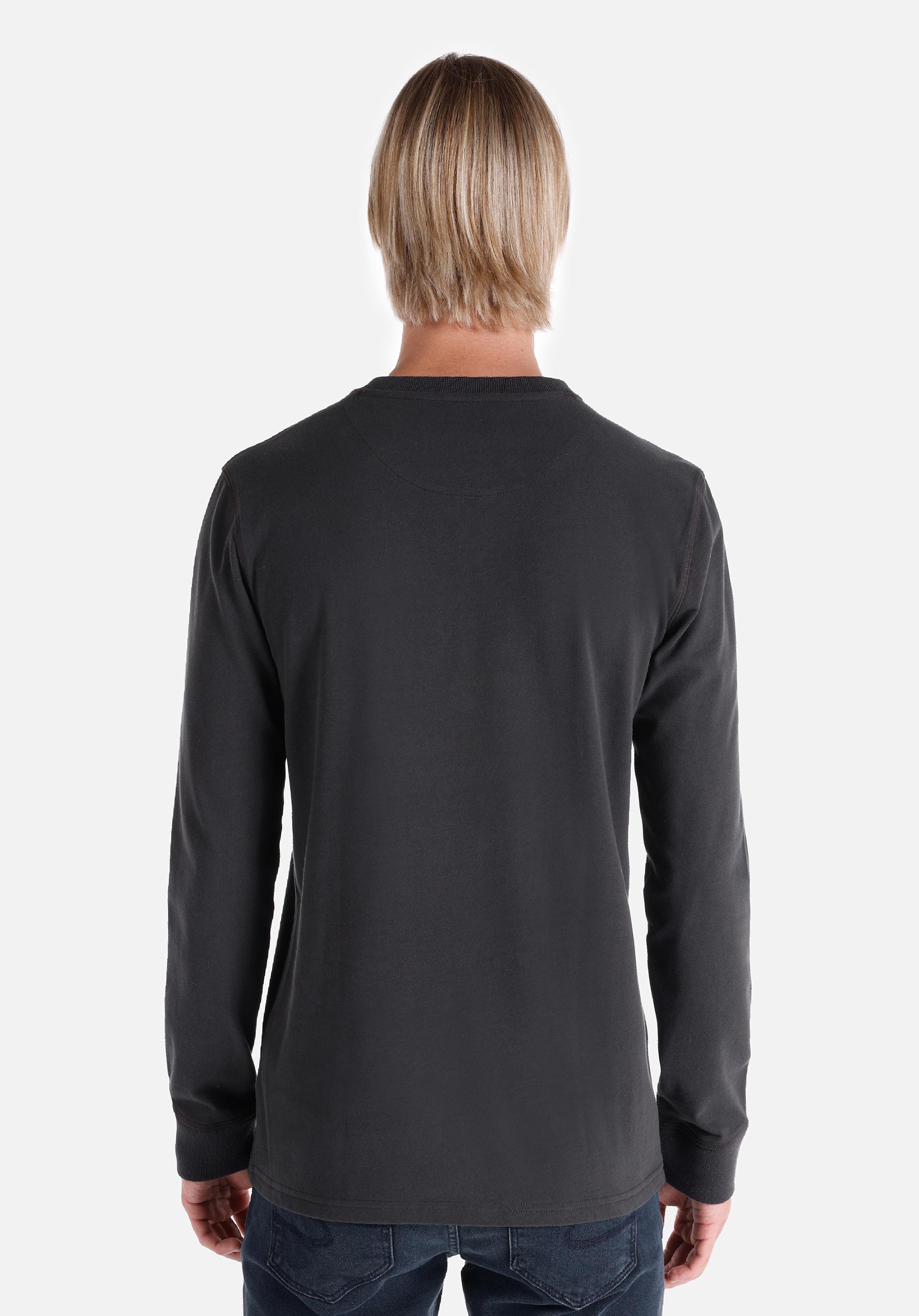 Afișați detalii pentru Tricou Cu Maneca Lunga De Barbati Antracit Slim Fit  Cl1065875