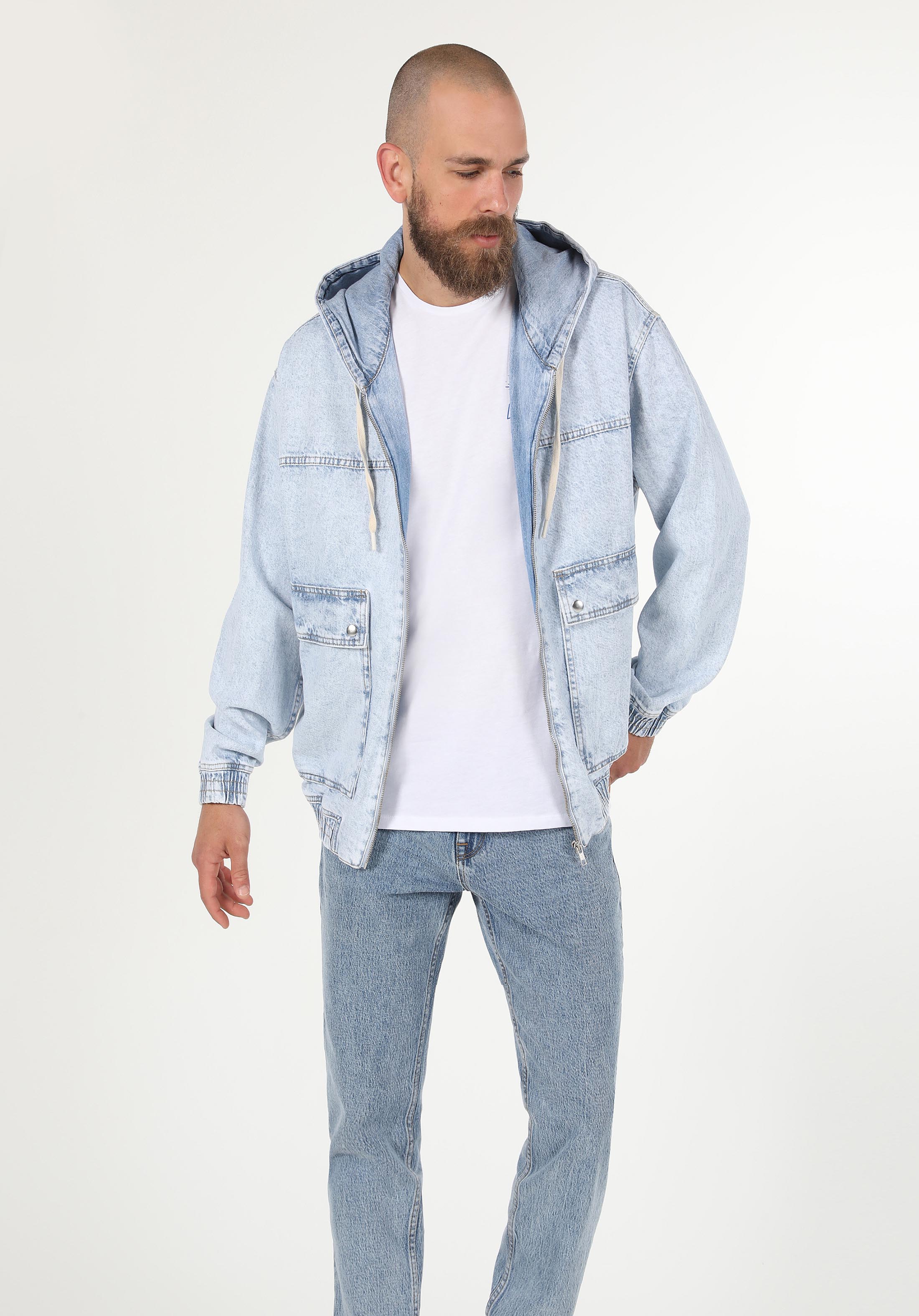 Afișați detalii pentru Jacheta De Barbati Denim Oversize Fit  CL1058535