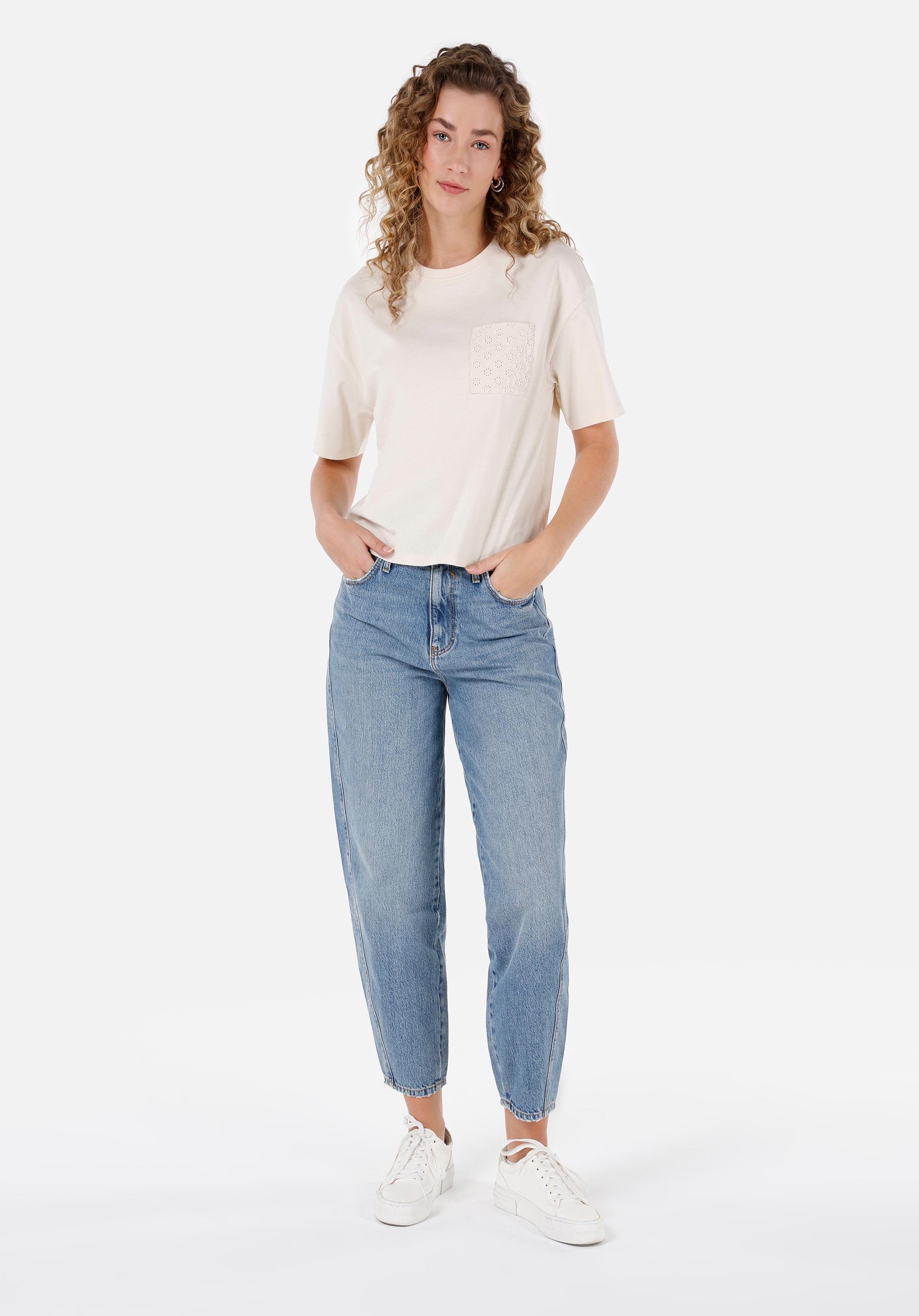 Afișați detalii pentru Tricou Cu Maneca Scurta De Dama Ecru Regular Fit  Cl1069159