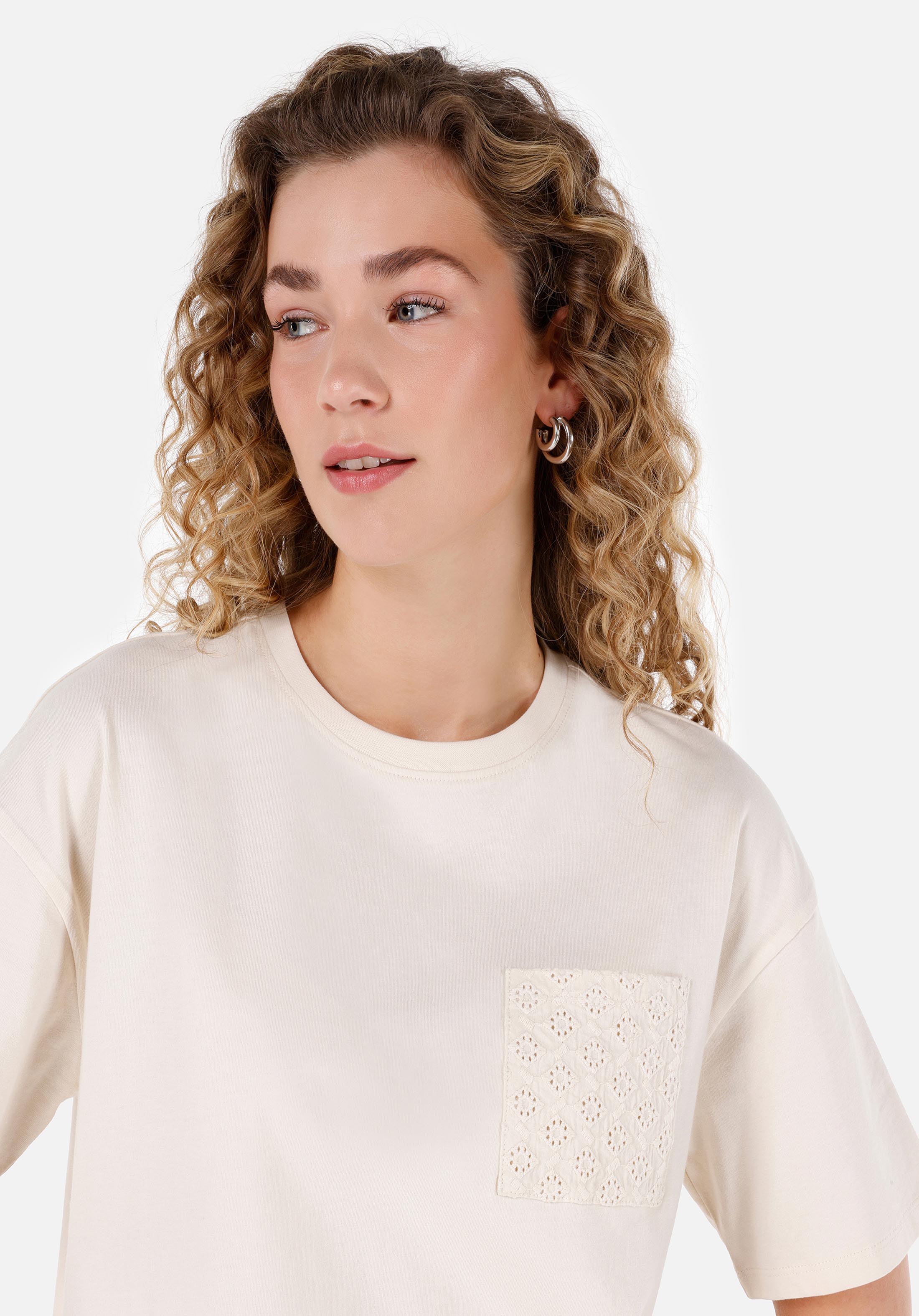Afișați detalii pentru Tricou Cu Maneca Scurta De Dama Ecru Regular Fit  Cl1069159