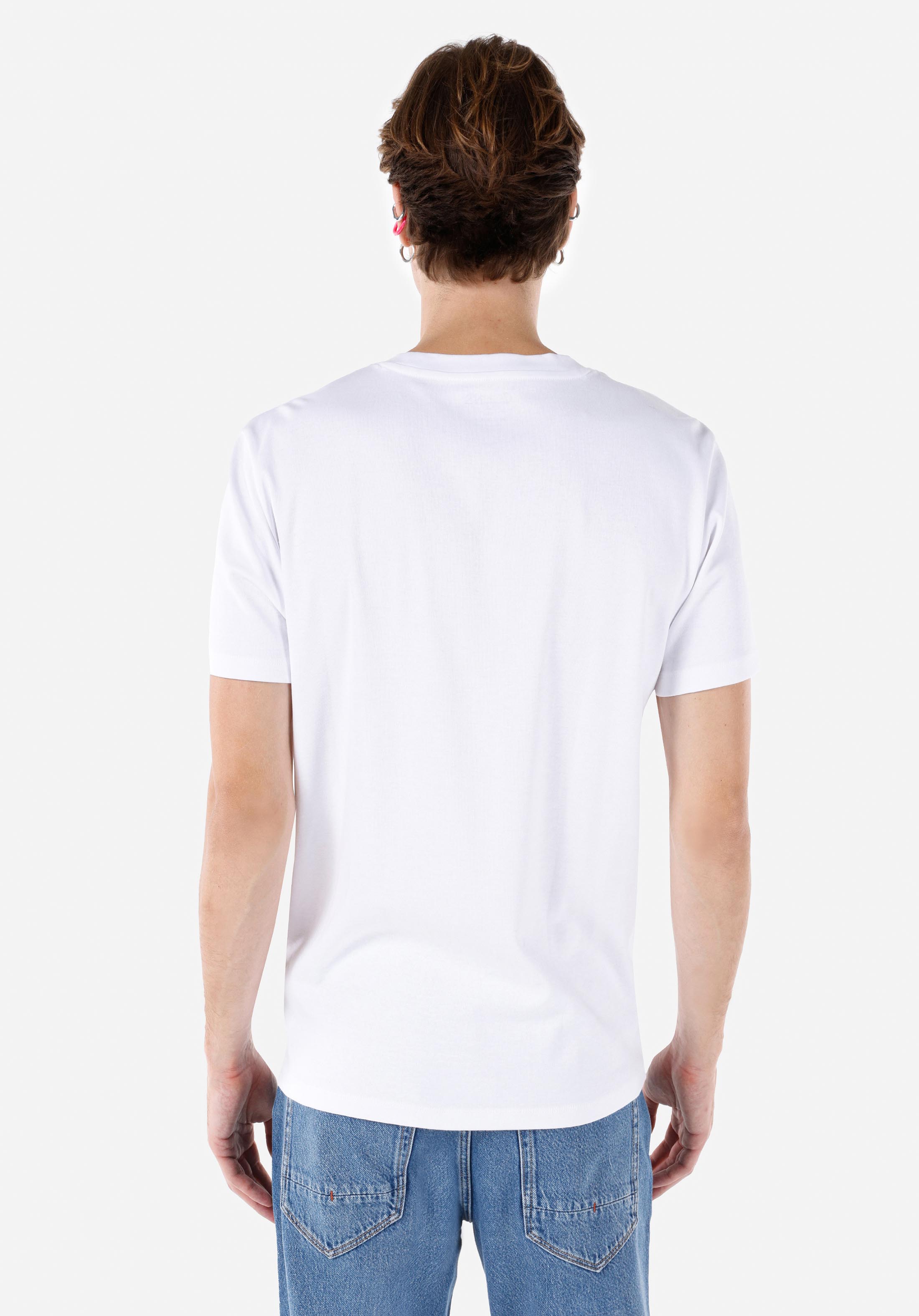 Afișați detalii pentru Tricou Cu Maneca Scurta De Barbati Alb Regular Fit  Cl1063413