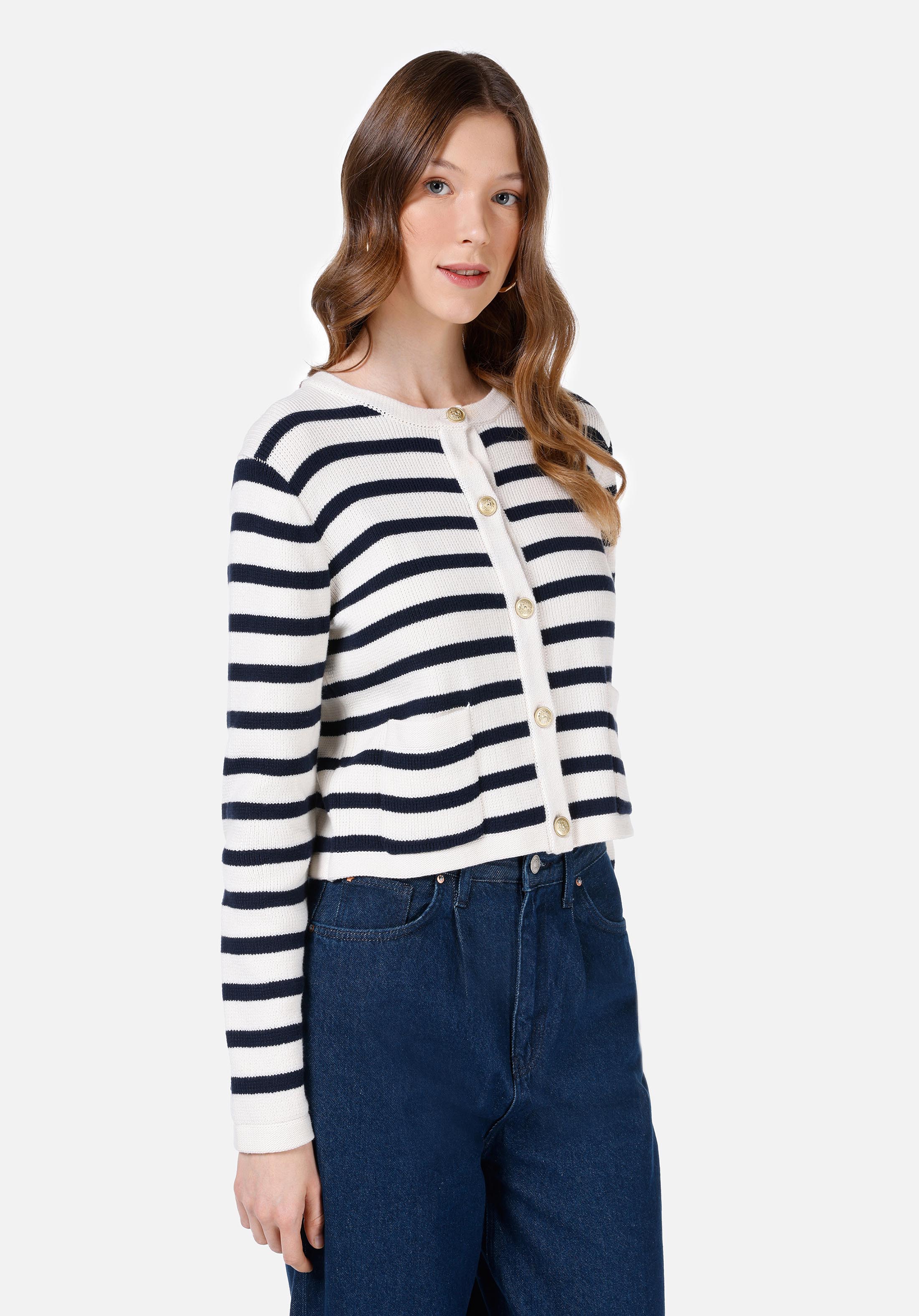 Afișați detalii pentru Cardigan De Dama Alb Regular Fit  Cl1067381