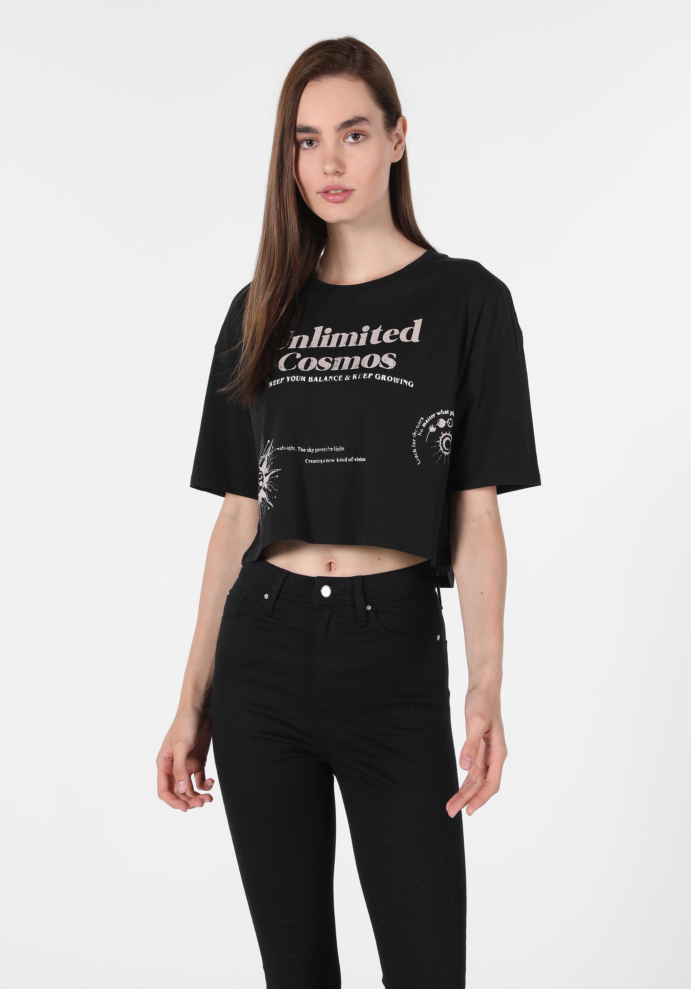 Afișați detalii pentru Tricou Cu Maneca Scurta De Dama Negru   Cl1060188