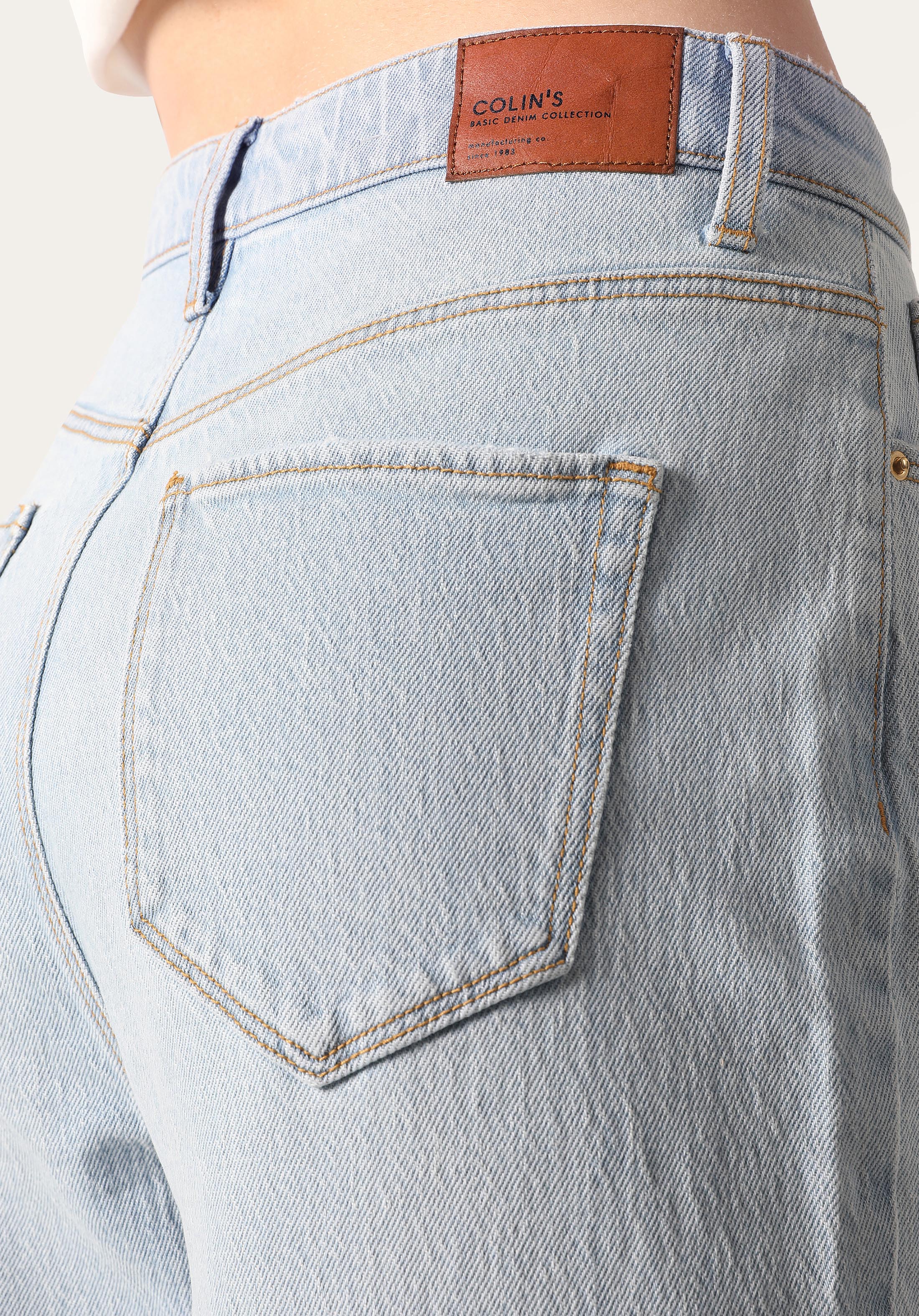 Afișați detalii pentru Pantaloni De Dama Albastru Mom Fit 896  Maria Cl1059104