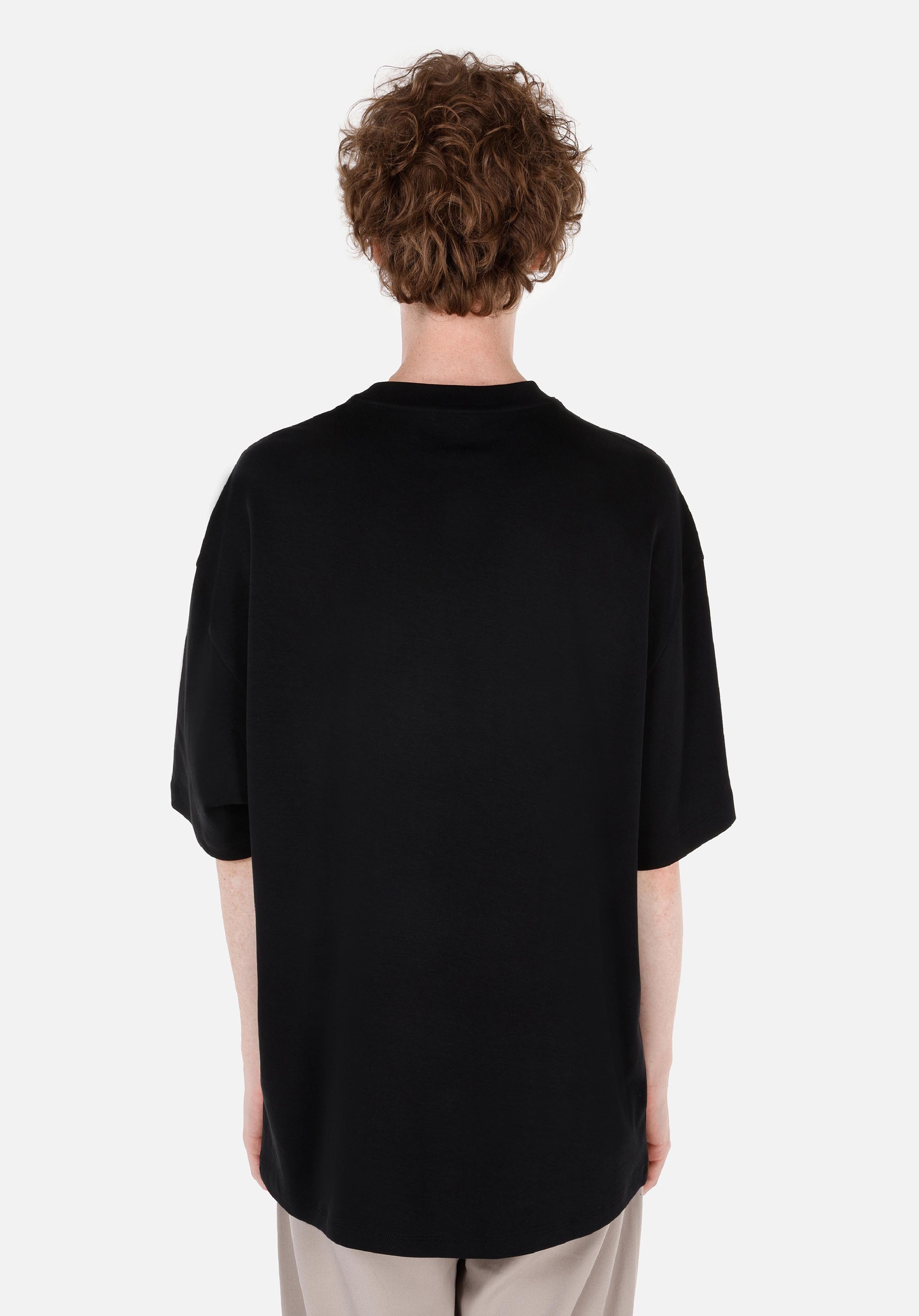 Afișați detalii pentru Tricou Cu Maneca Scurta De Barbati Negru Oversize Fit  Cl1069744