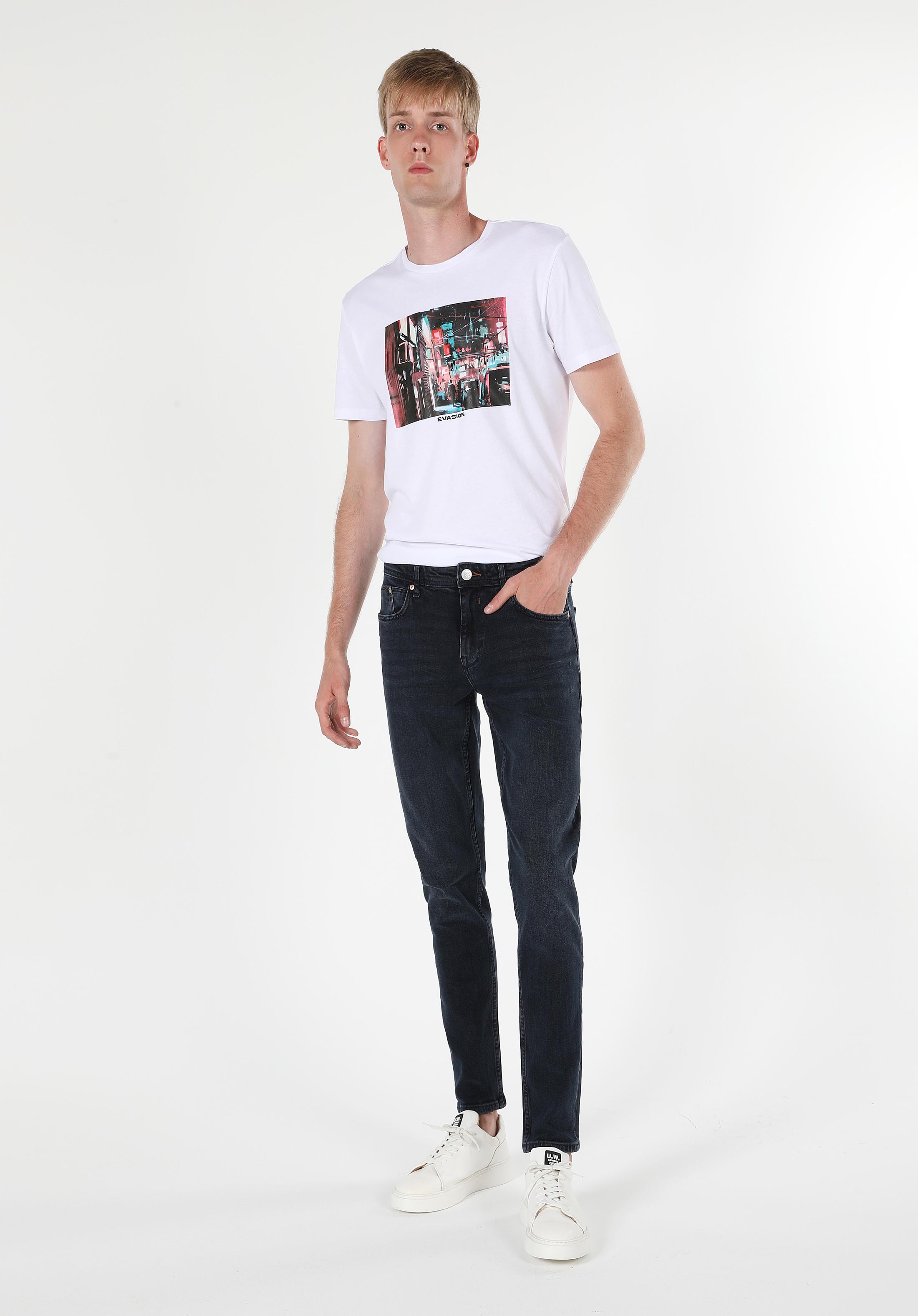 Afișați detalii pentru Pantaloni De Barbati Negru Slim Fit 041 Danny Cl1060406