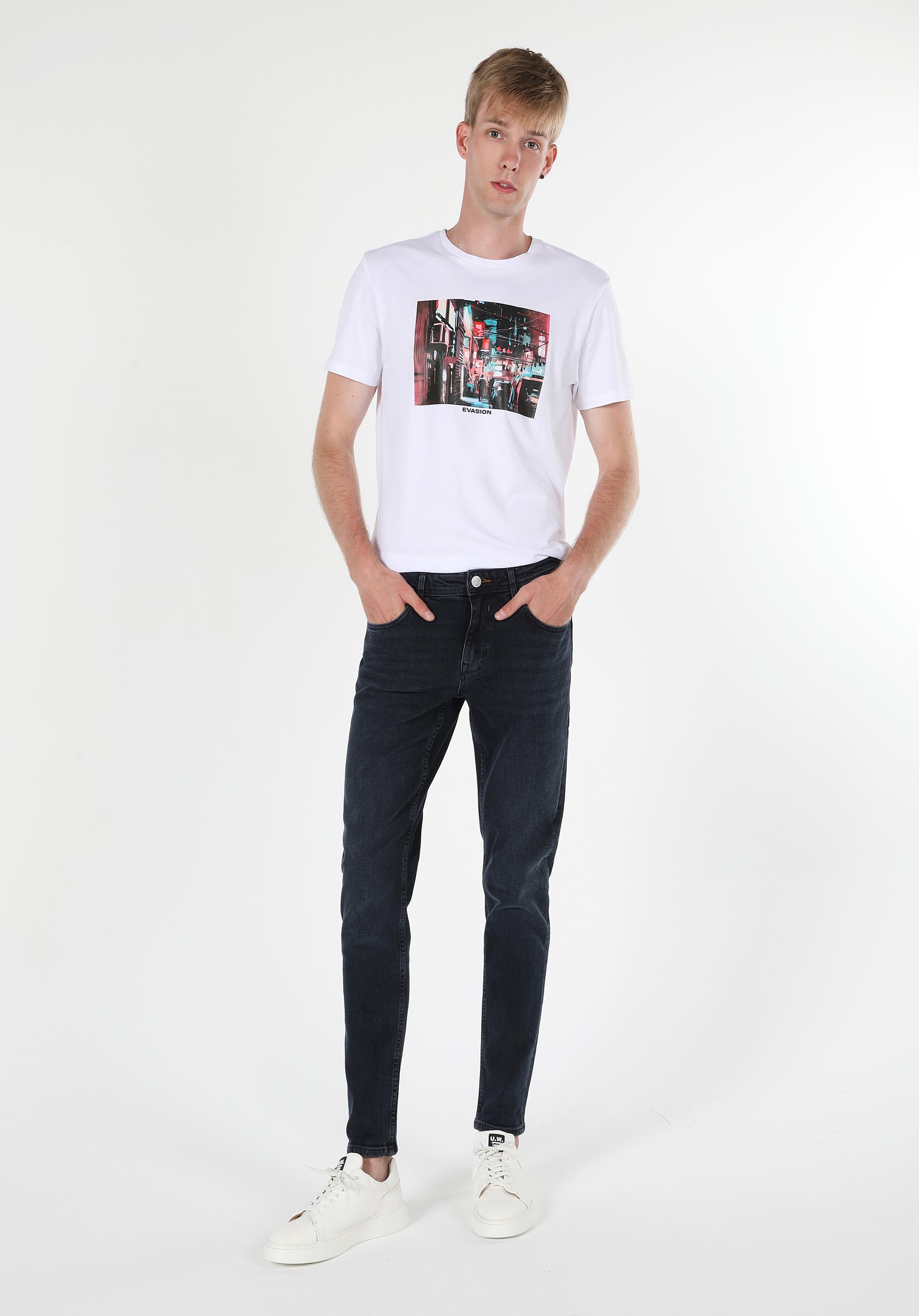 Afișați detalii pentru Pantaloni De Barbati Negru Slim Fit 041 Danny Cl1060406