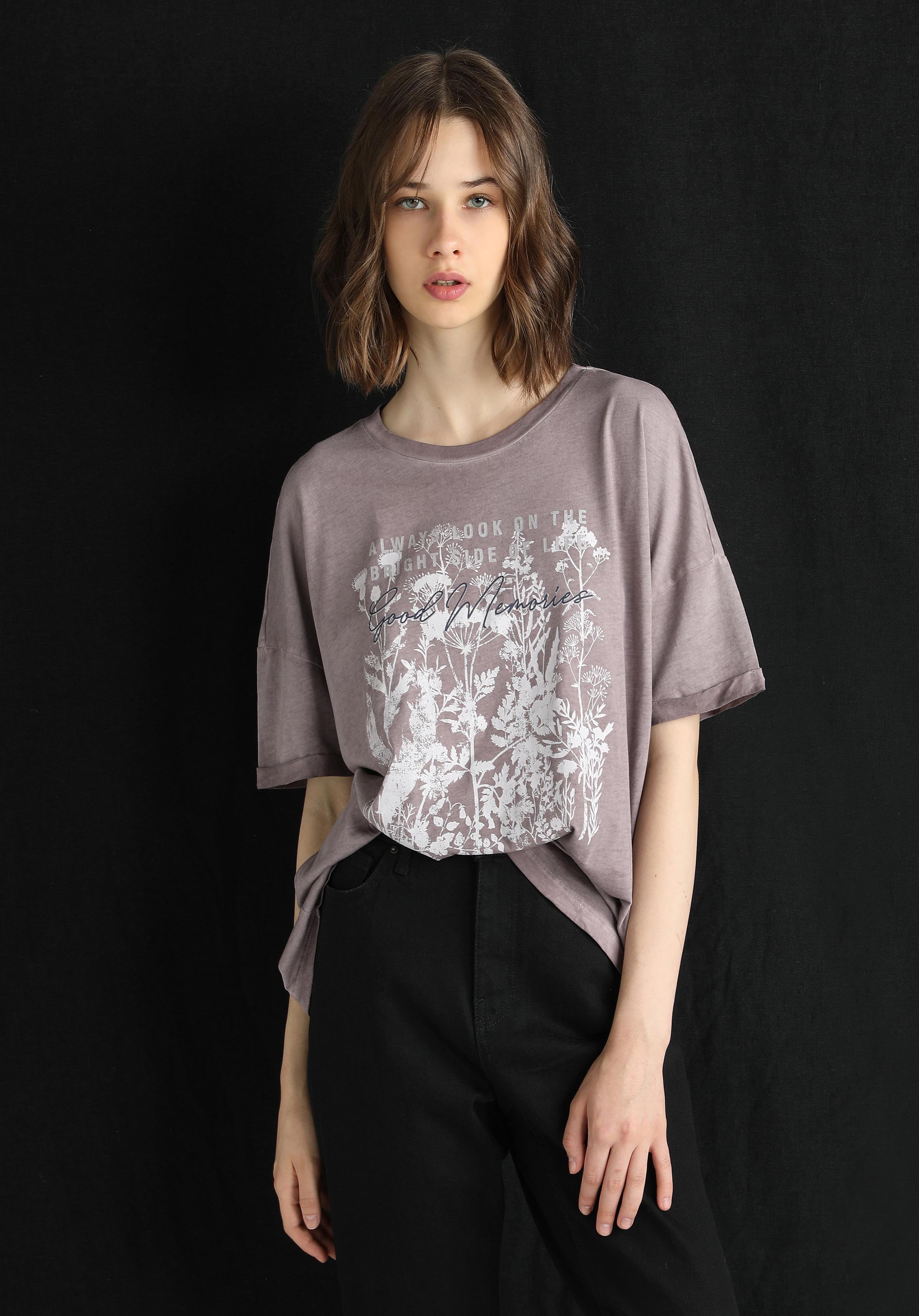 Afișați detalii pentru Tricou Cu Maneca Scurta De Dama Bej   Cl1060578