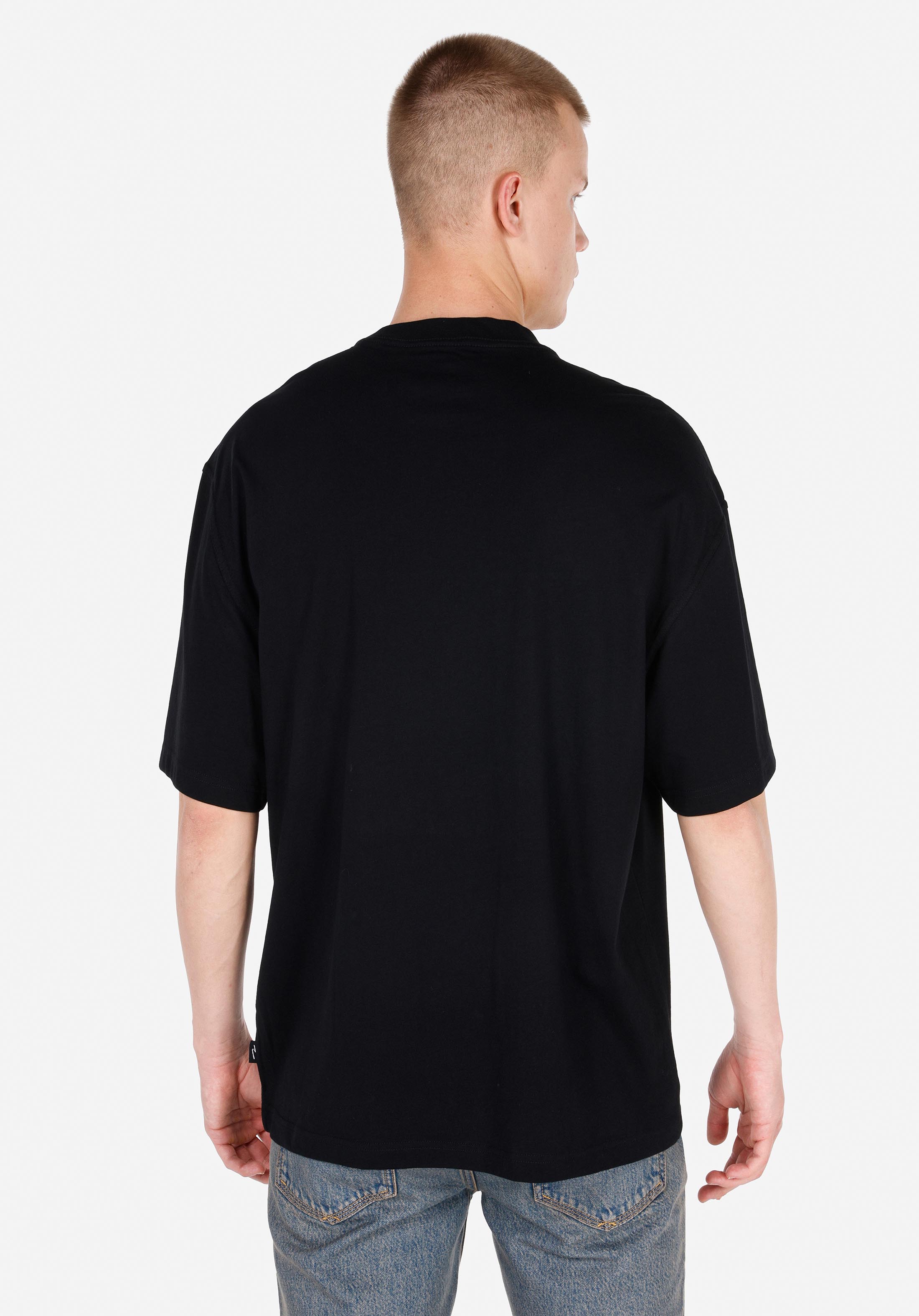 Afișați detalii pentru Tricou Cu Maneca Scurta De Barbati Negru Oversize Fit  Cl1069932