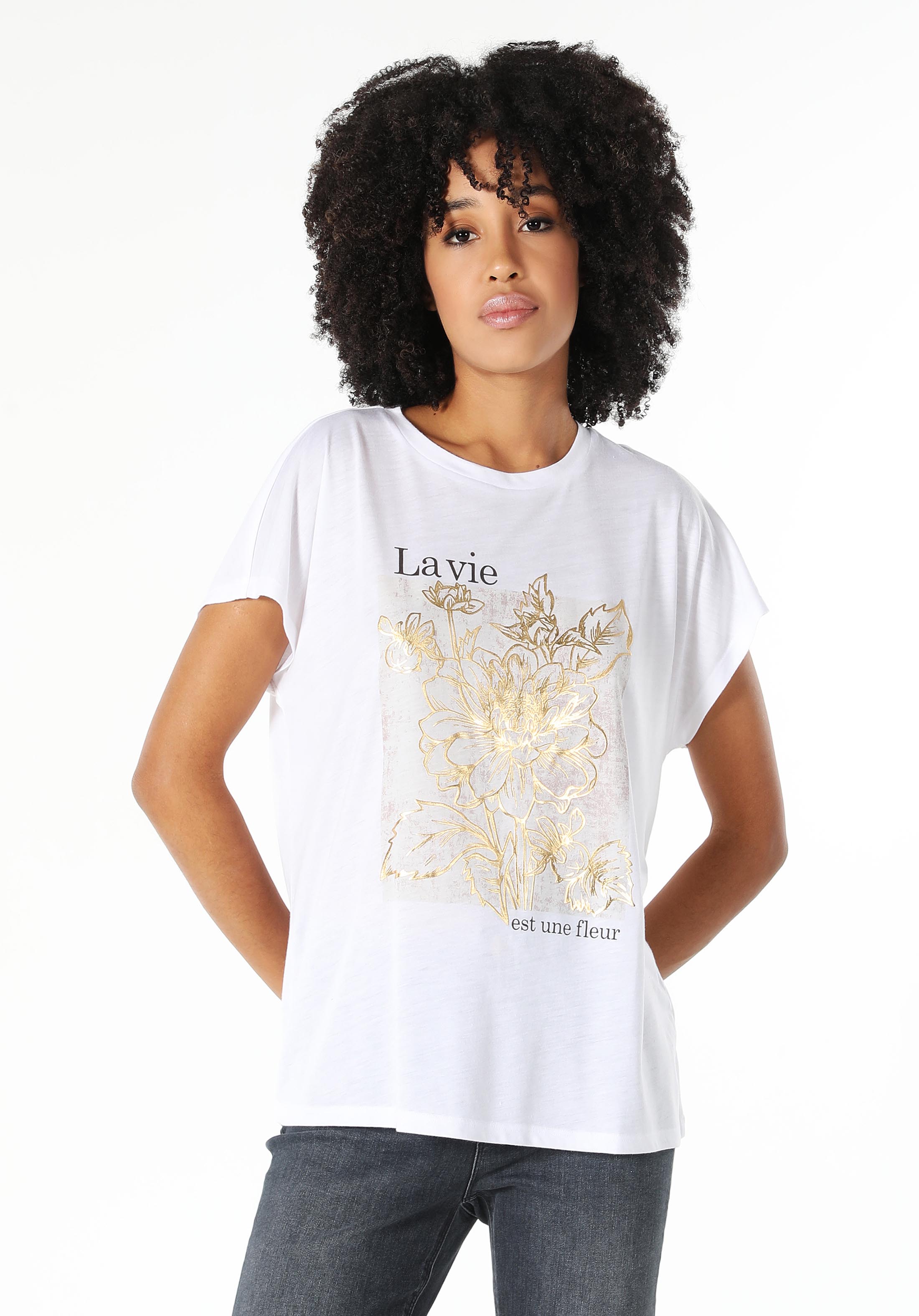 Afișați detalii pentru Tricou Cu Maneca Scurta De Dama Alb   Cl1060610