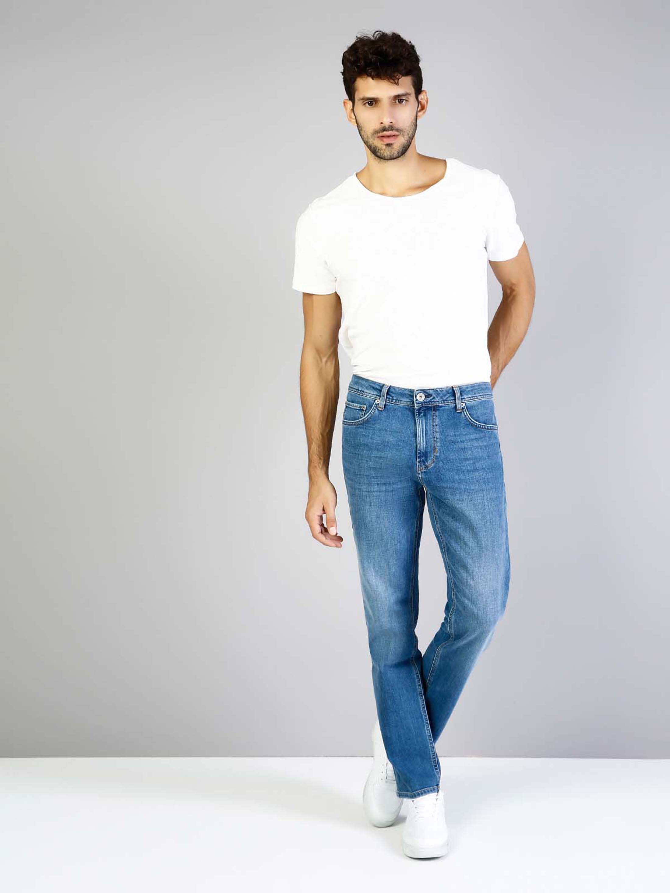 Afișați detalii pentru Pantaloni De Barbati Denim Regular Fit 045 David Cl1019135