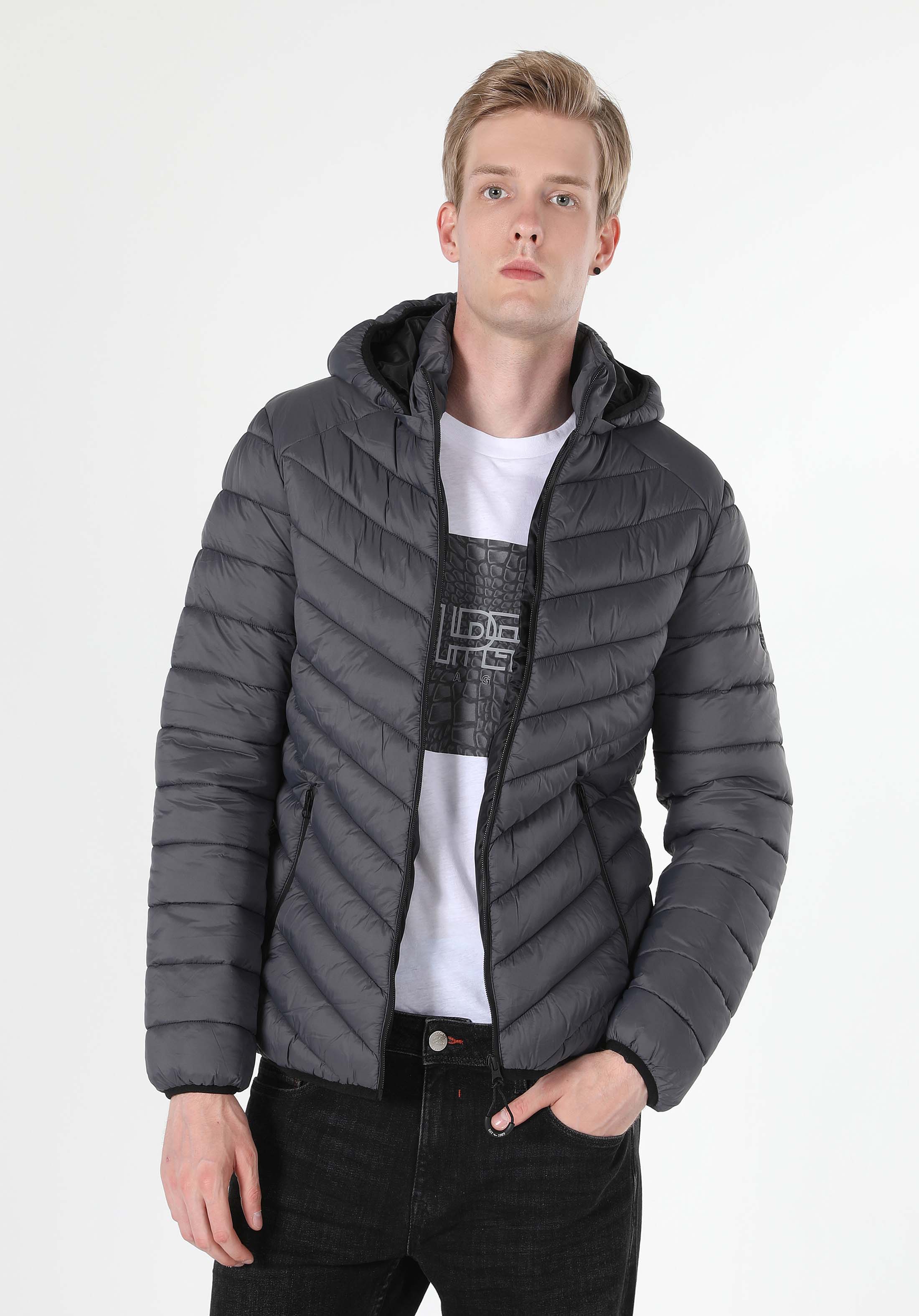 Afișați detalii pentru Jacheta De Barbati Antracit Slim Fit  Cl1021308