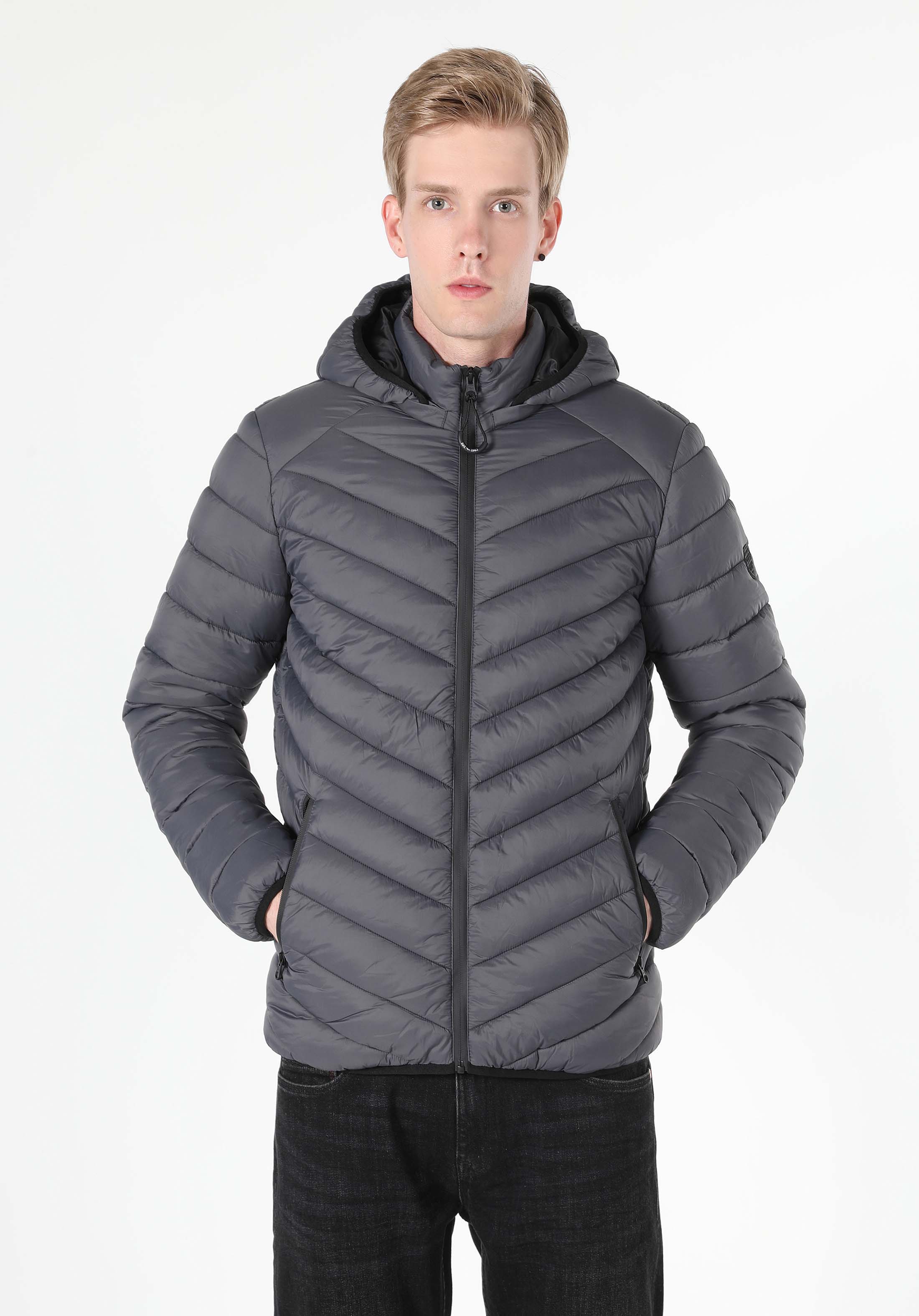 Afișați detalii pentru Jacheta De Barbati Antracit Slim Fit  Cl1021308