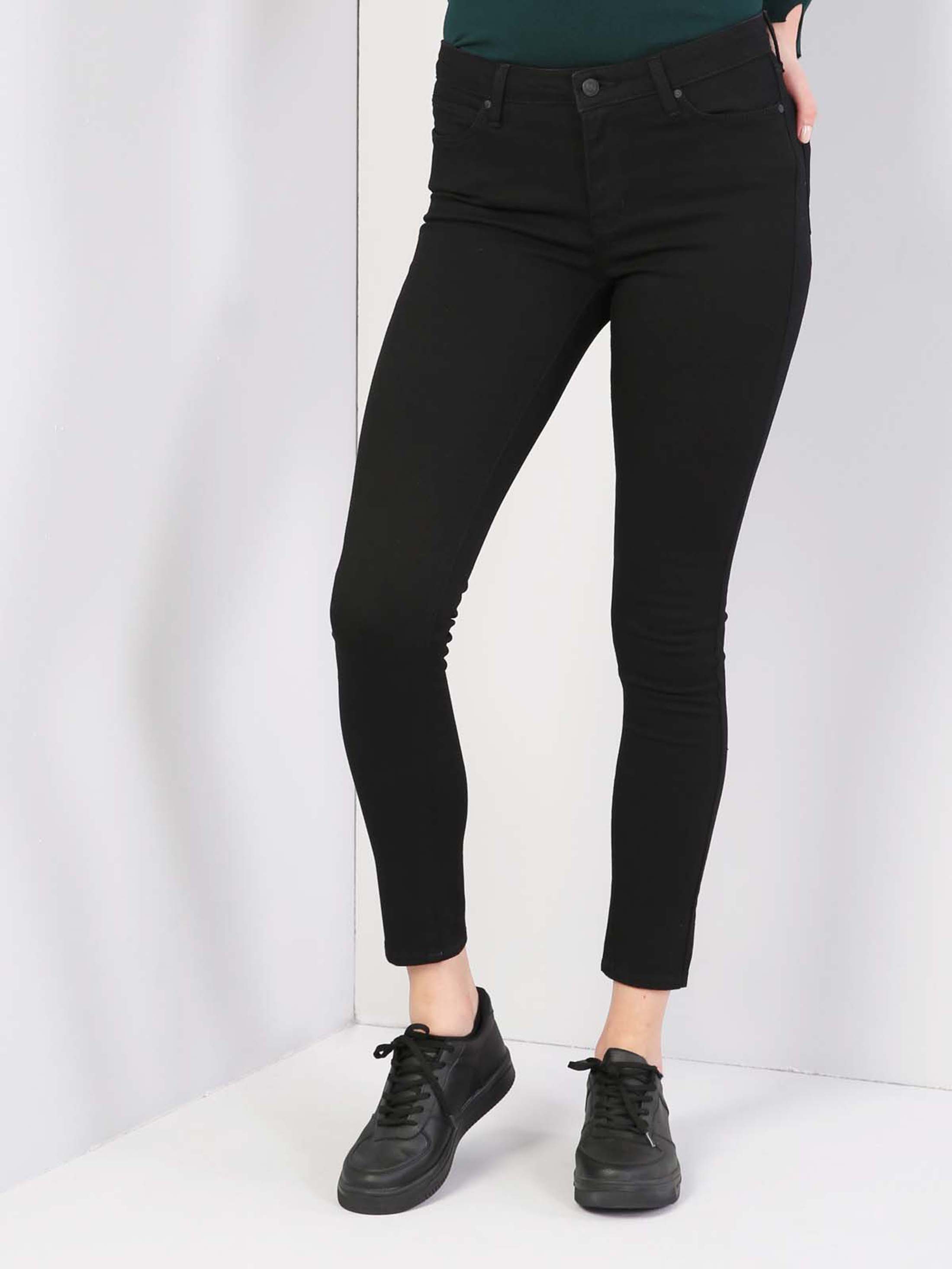 Afișați detalii pentru Pantaloni De Dama Negru Super Slim Fit 759 Lara Cl1025327