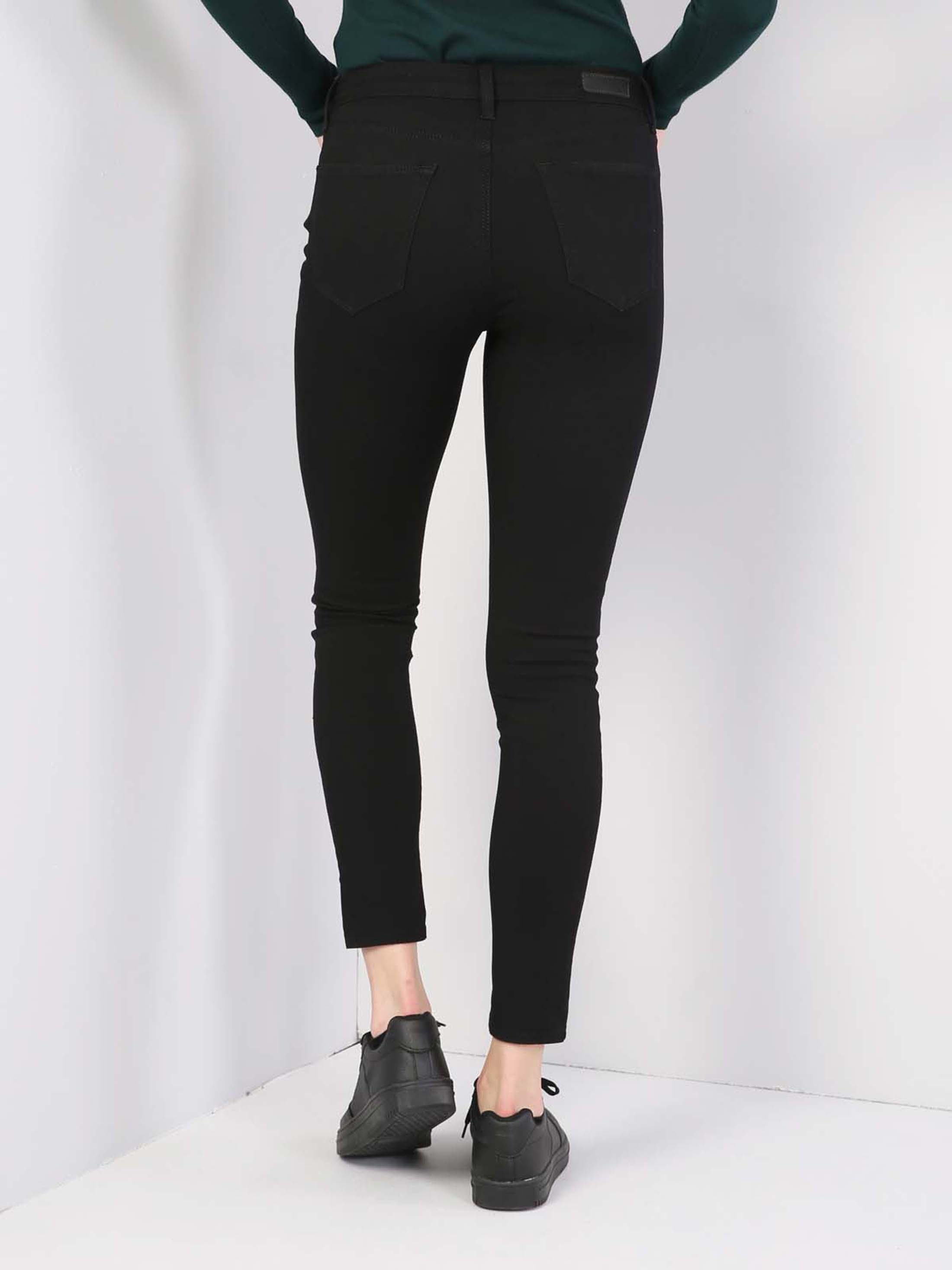 Afișați detalii pentru Pantaloni De Dama Negru Super Slim Fit 759 Lara Cl1025327