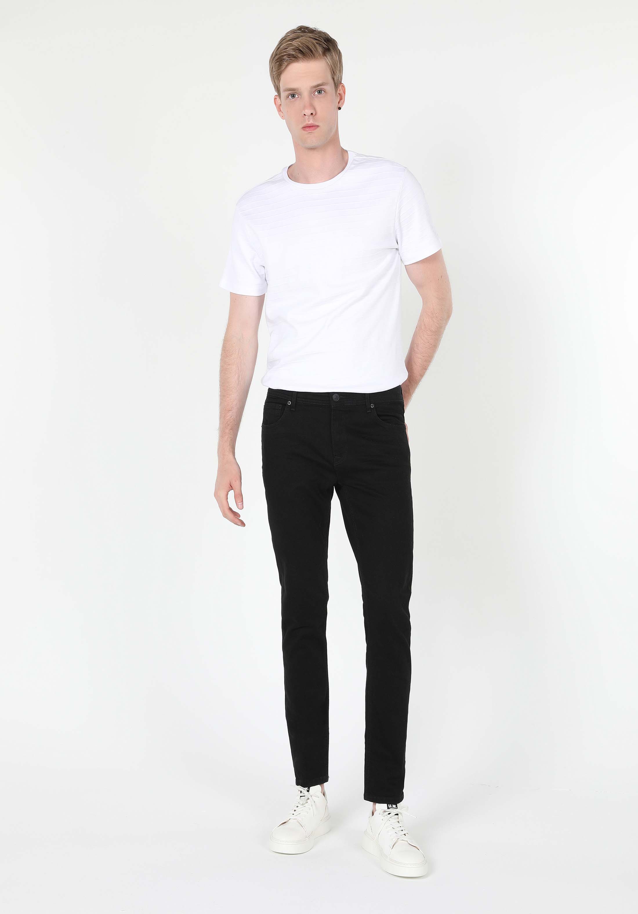 Afișați detalii pentru Pantaloni De Barbati Negru Slim Fit 041 Danny Cl1034633