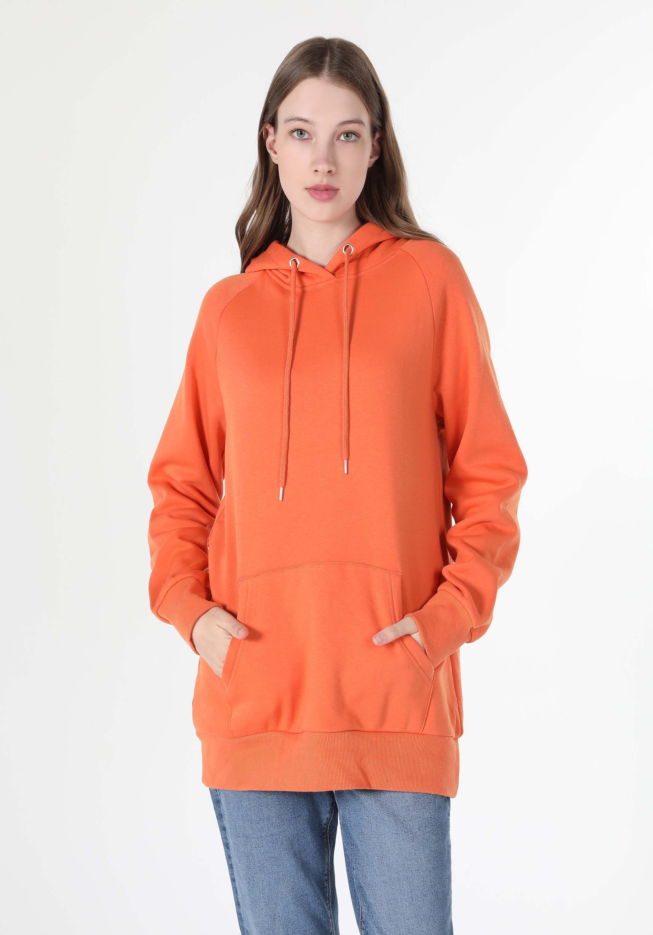 Afișați detalii pentru Hanorac / Bluza De Dama Portocaliu Regular Fit  Cl1045200