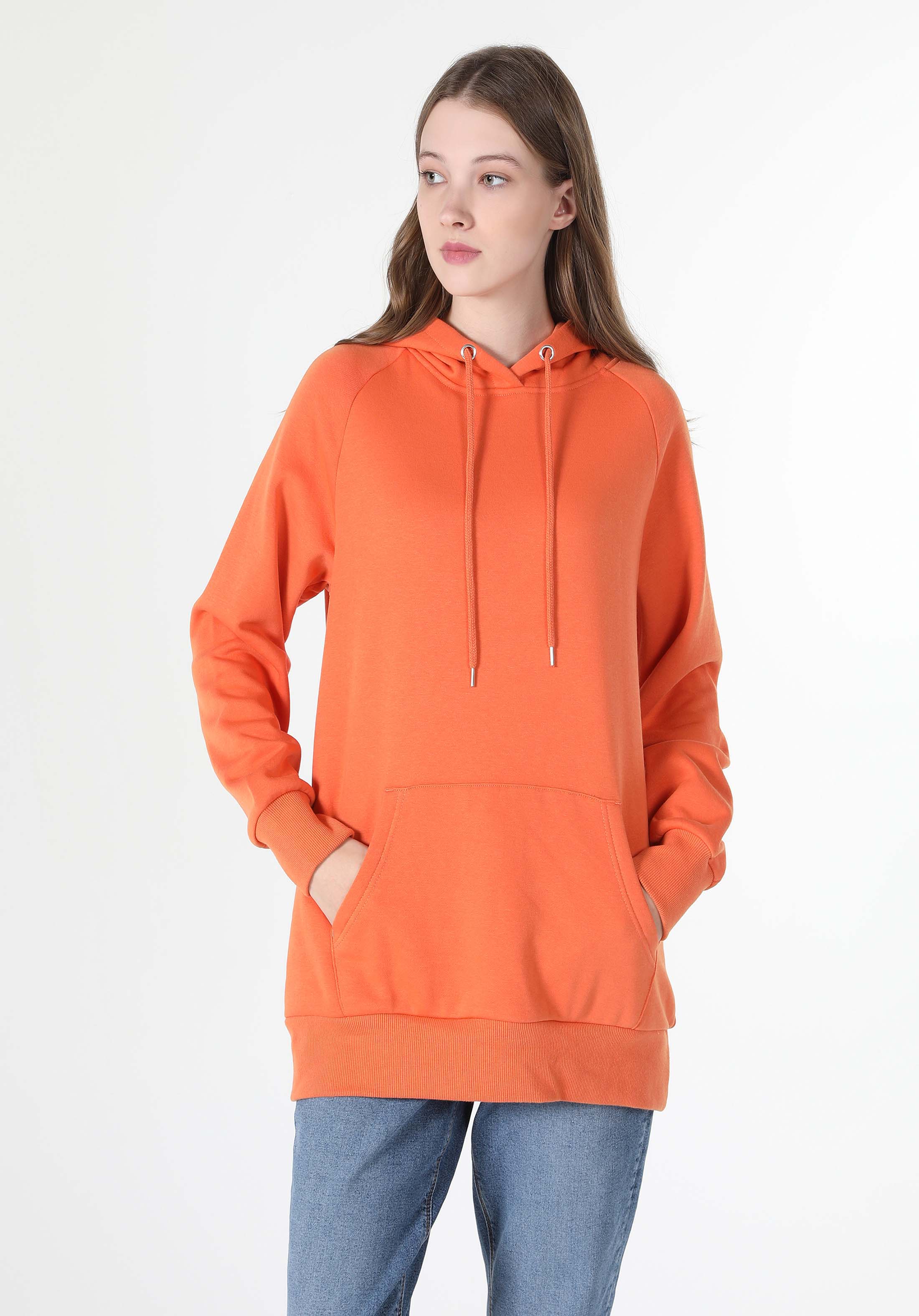 Afișați detalii pentru Hanorac / Bluza De Dama Portocaliu Regular Fit  Cl1045200