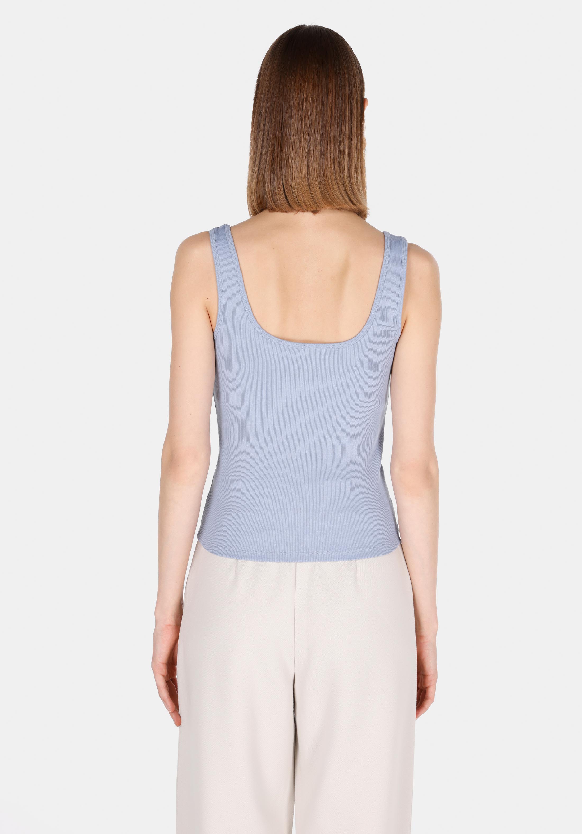 Afișați detalii pentru Maiou De Dama Albastru Slim Fit  Cl1073552