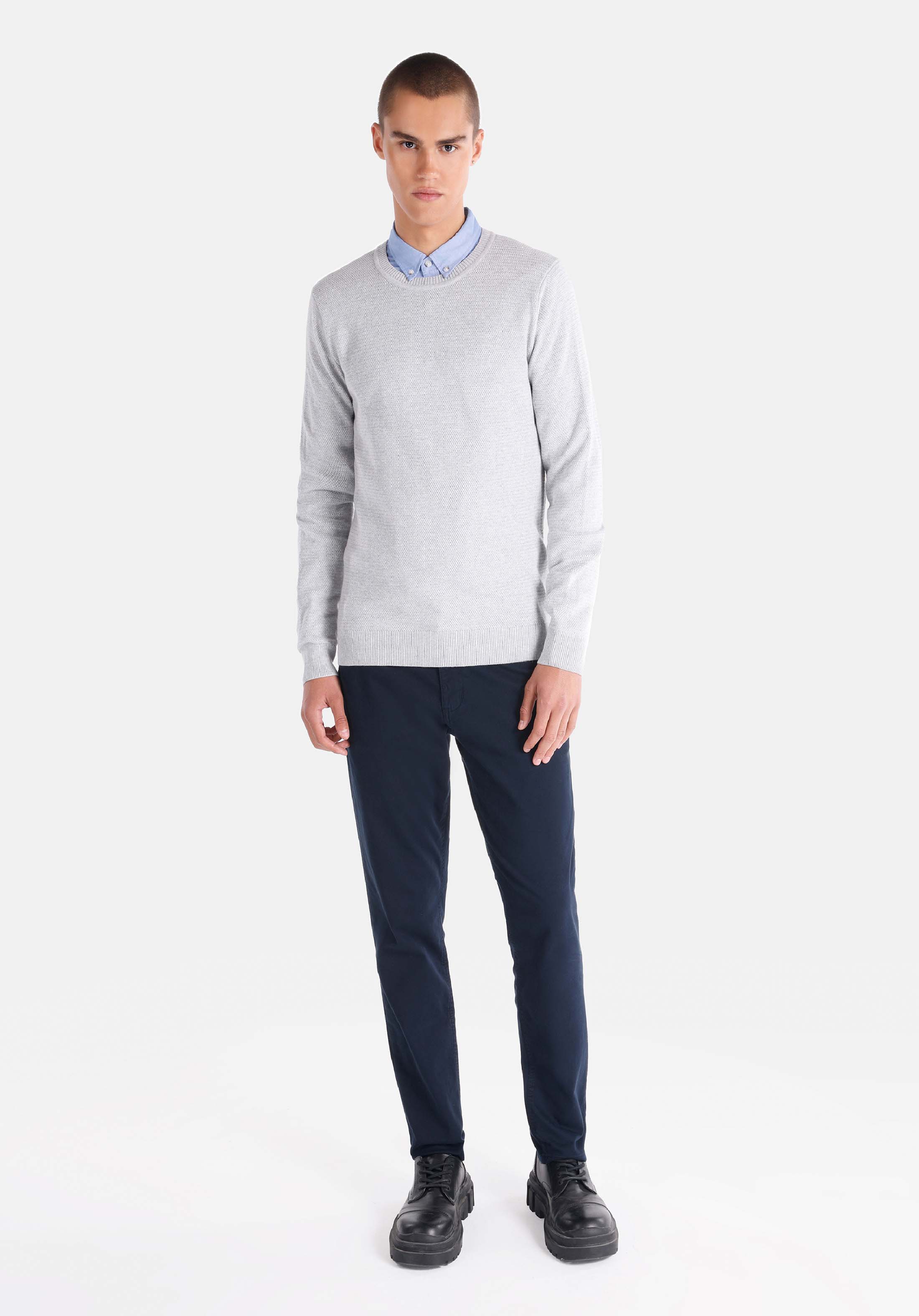 Afișați detalii pentru Pulover De Barbati Alb Regular Fit  Cl1046786