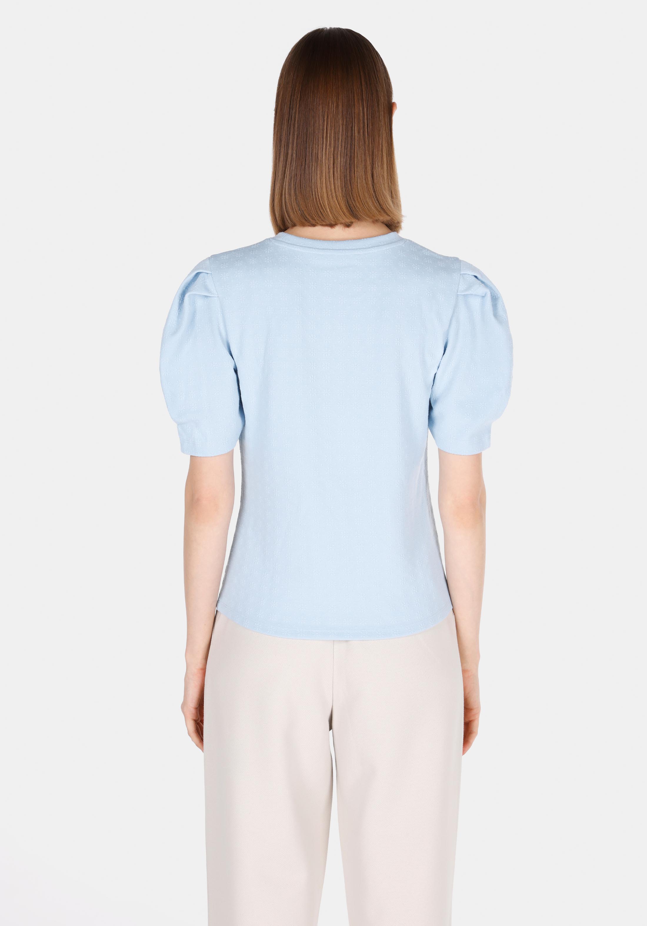 Afișați detalii pentru Bluza Cu Maneca Scurta De Dama Albastru Slim Fit  Cl1073974